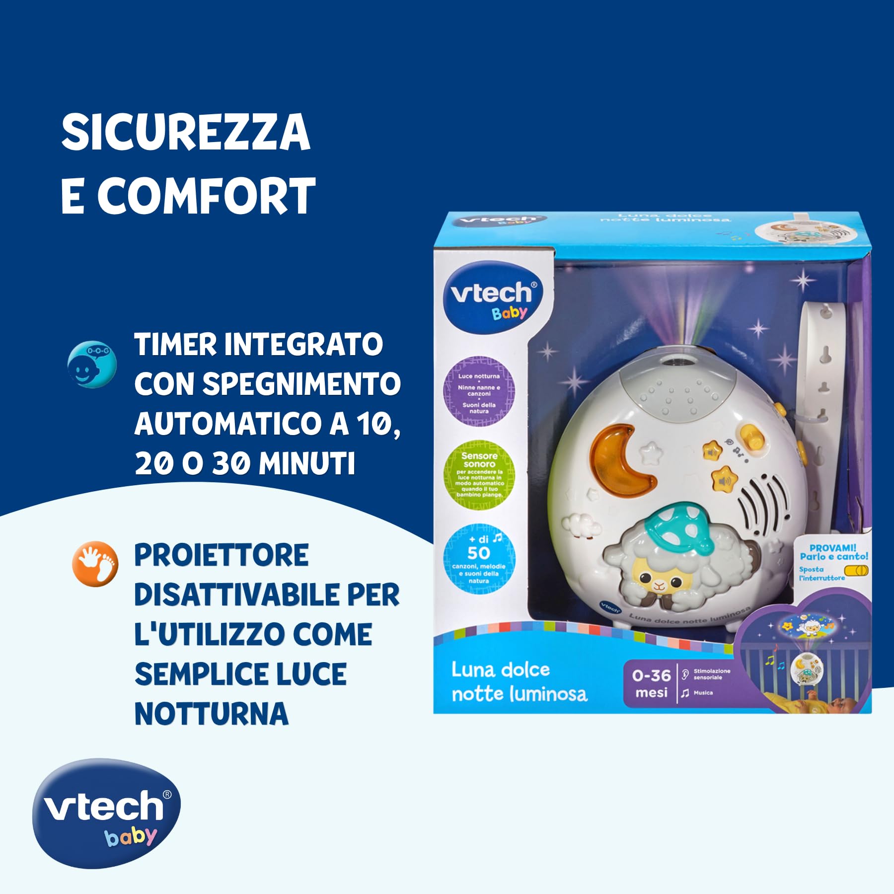 VTech Giocattoli 0-12 mesi Luna Dolce Notte Luminosa luce notturna 0-36 mesi