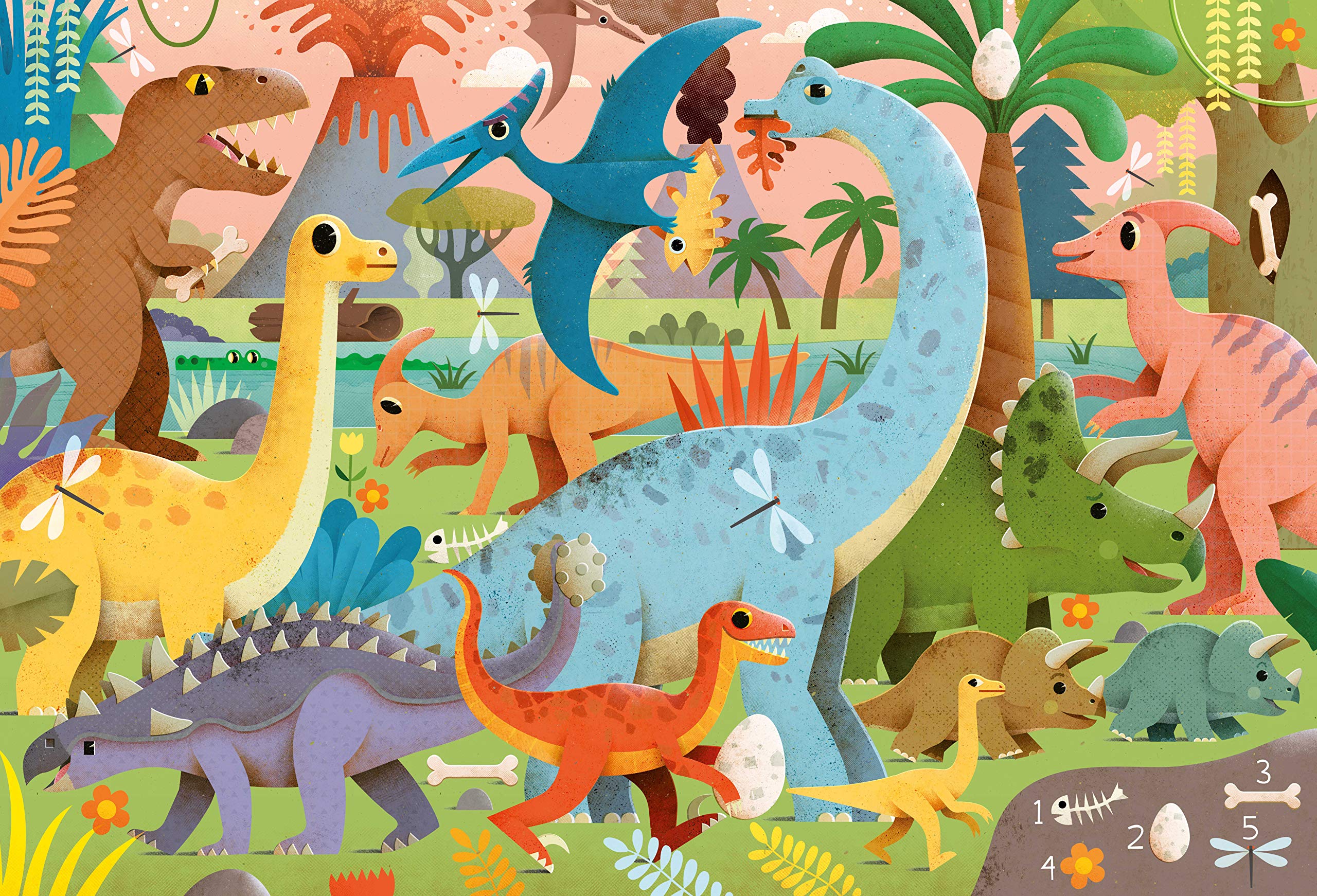 National Geographic Kids Dinosauri Libro e puzzle cerca e trova con poster