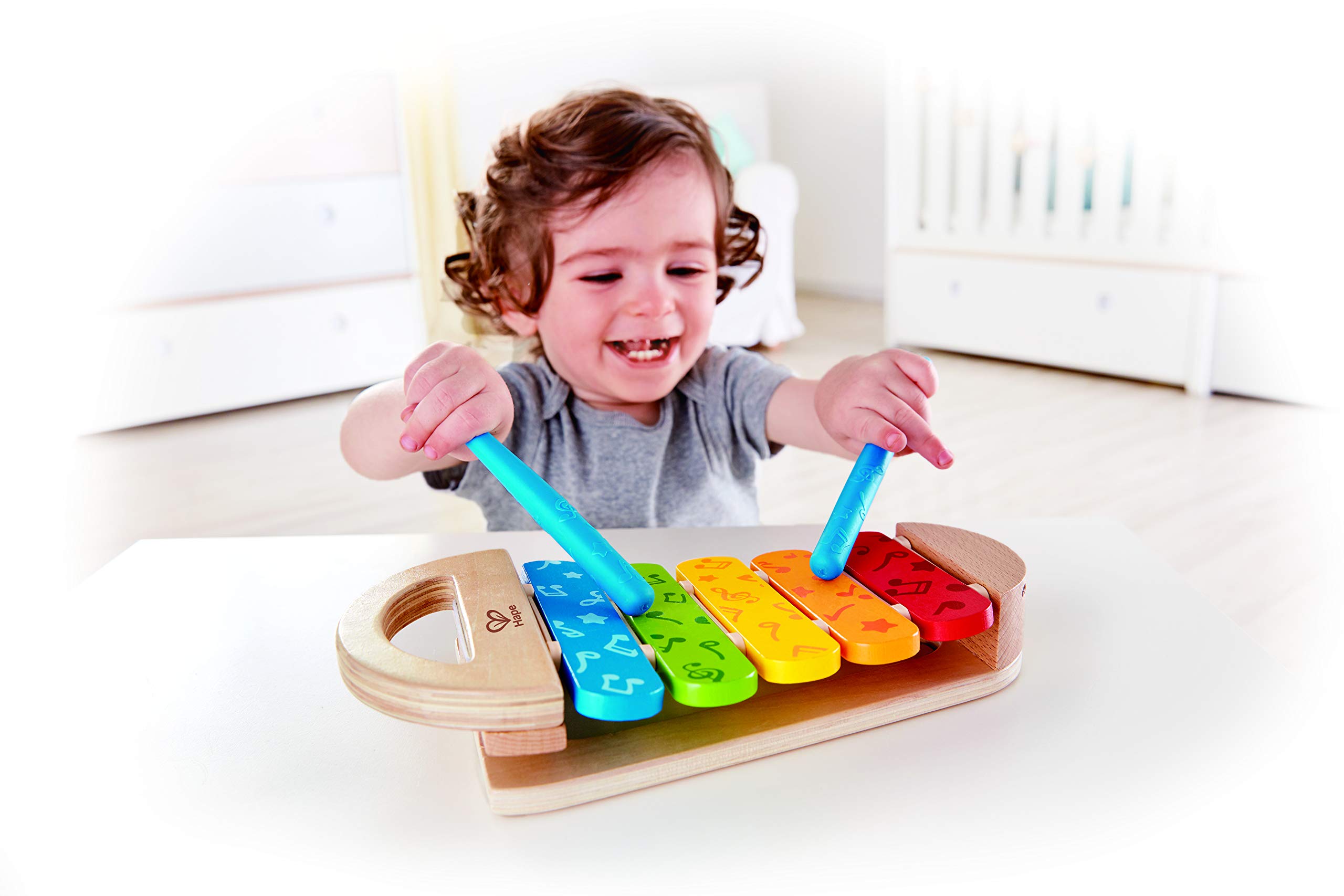 Hape Giochi musicali Xilofono Arcobaleno in legno 5 tasti