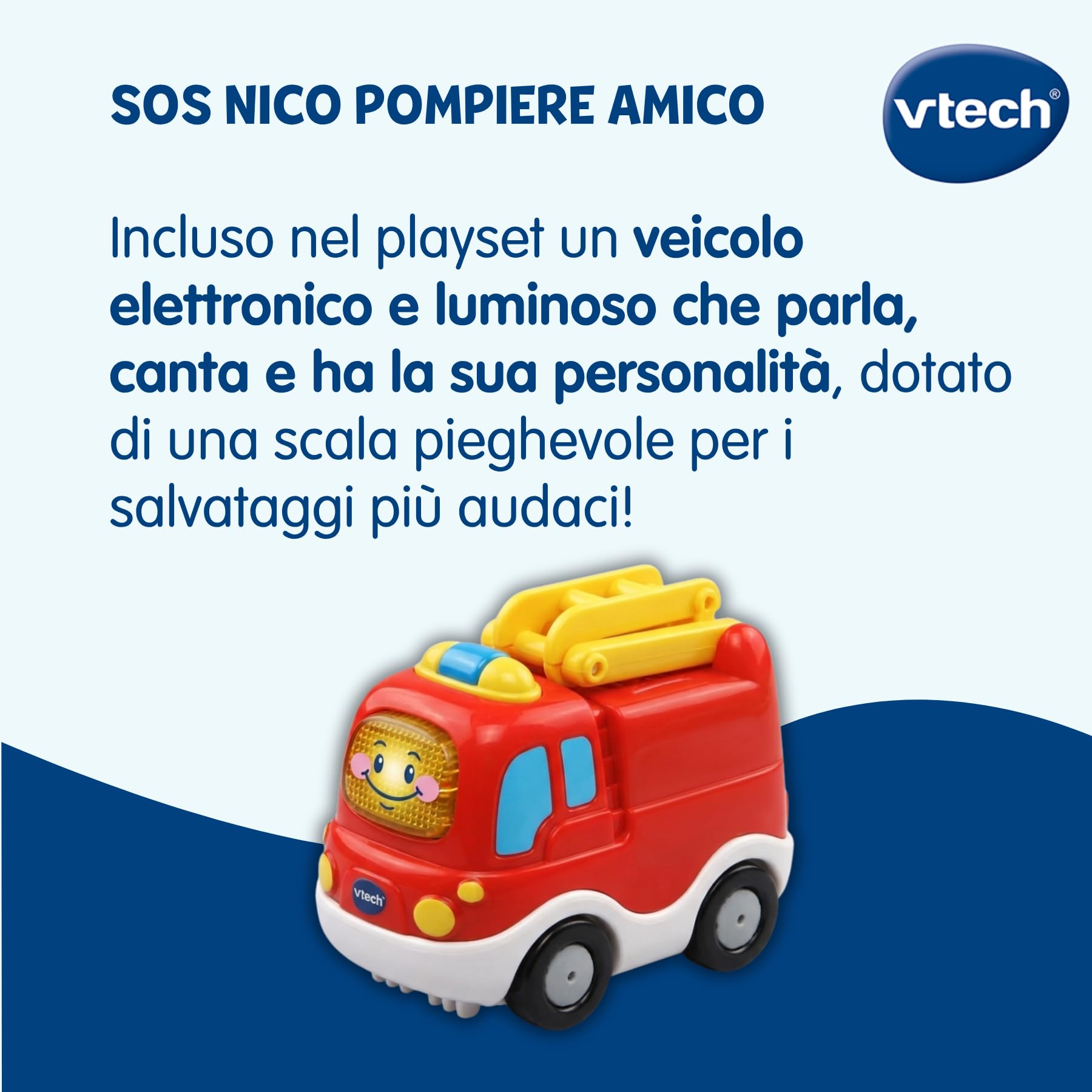 VTech Vroom Vroom Go Maxi Caserma dei Pompieri pista con veicolo