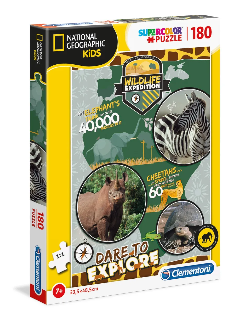 National Geographic Kids Wildlife Expedition 180 pezzi puzzle bambini 7+