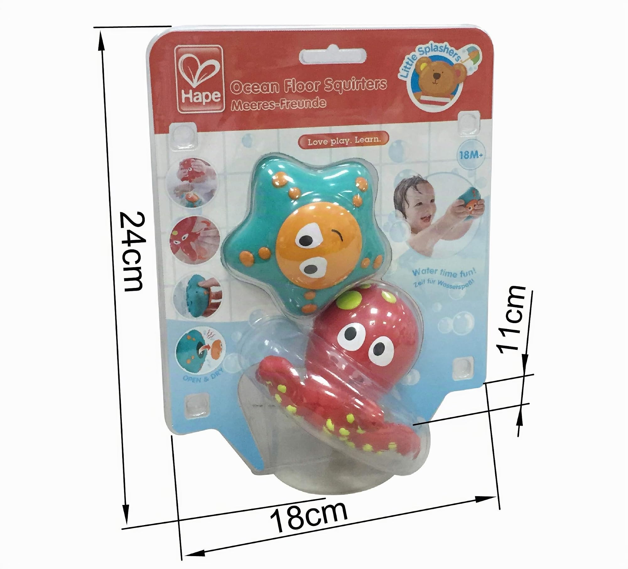 Hape Giochi da bagno Spruzzini del Fondo Oceanico set 2 pezzi