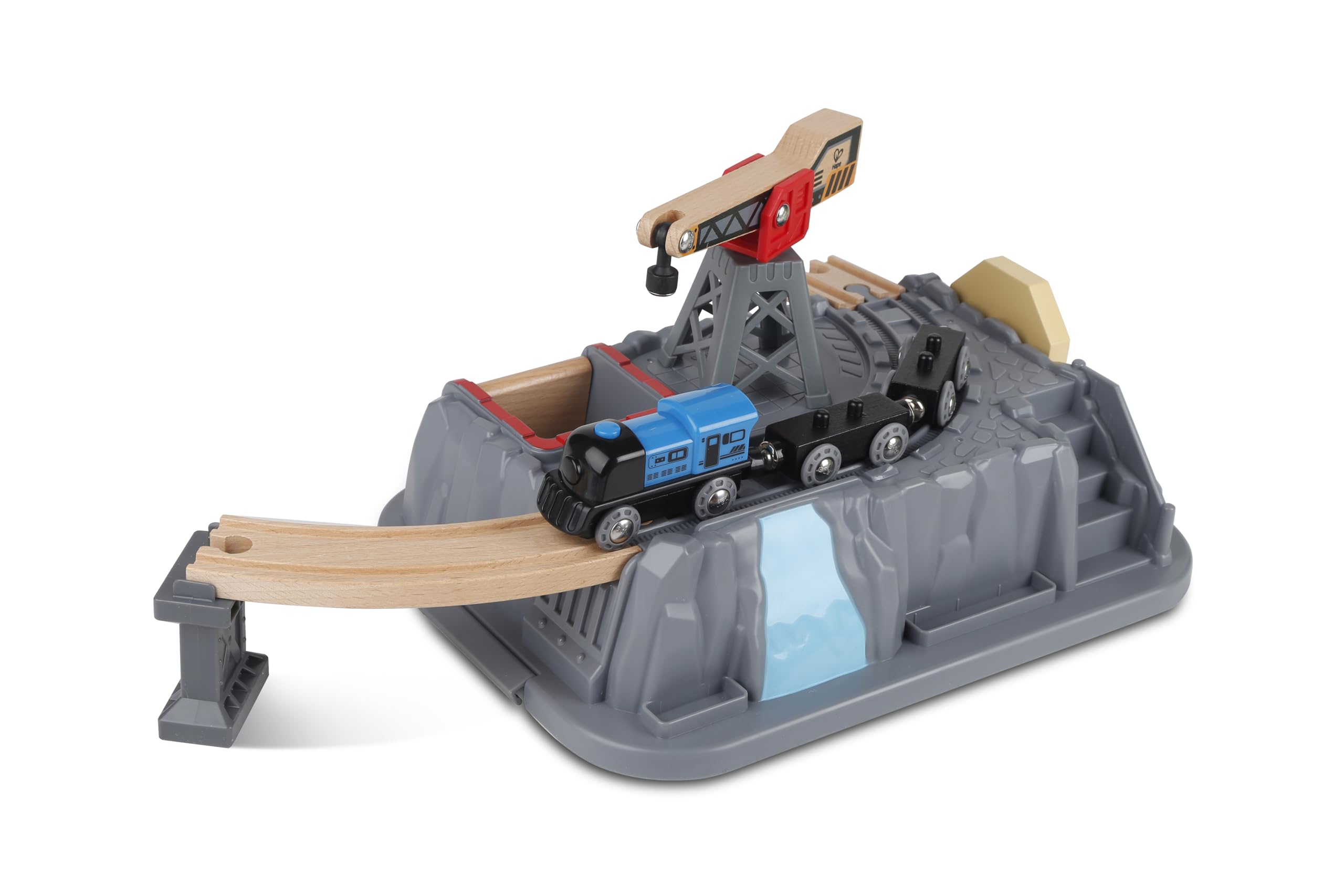 Hape Treno set costruzioni ferroviarie 50 pezzi con gru magnetica