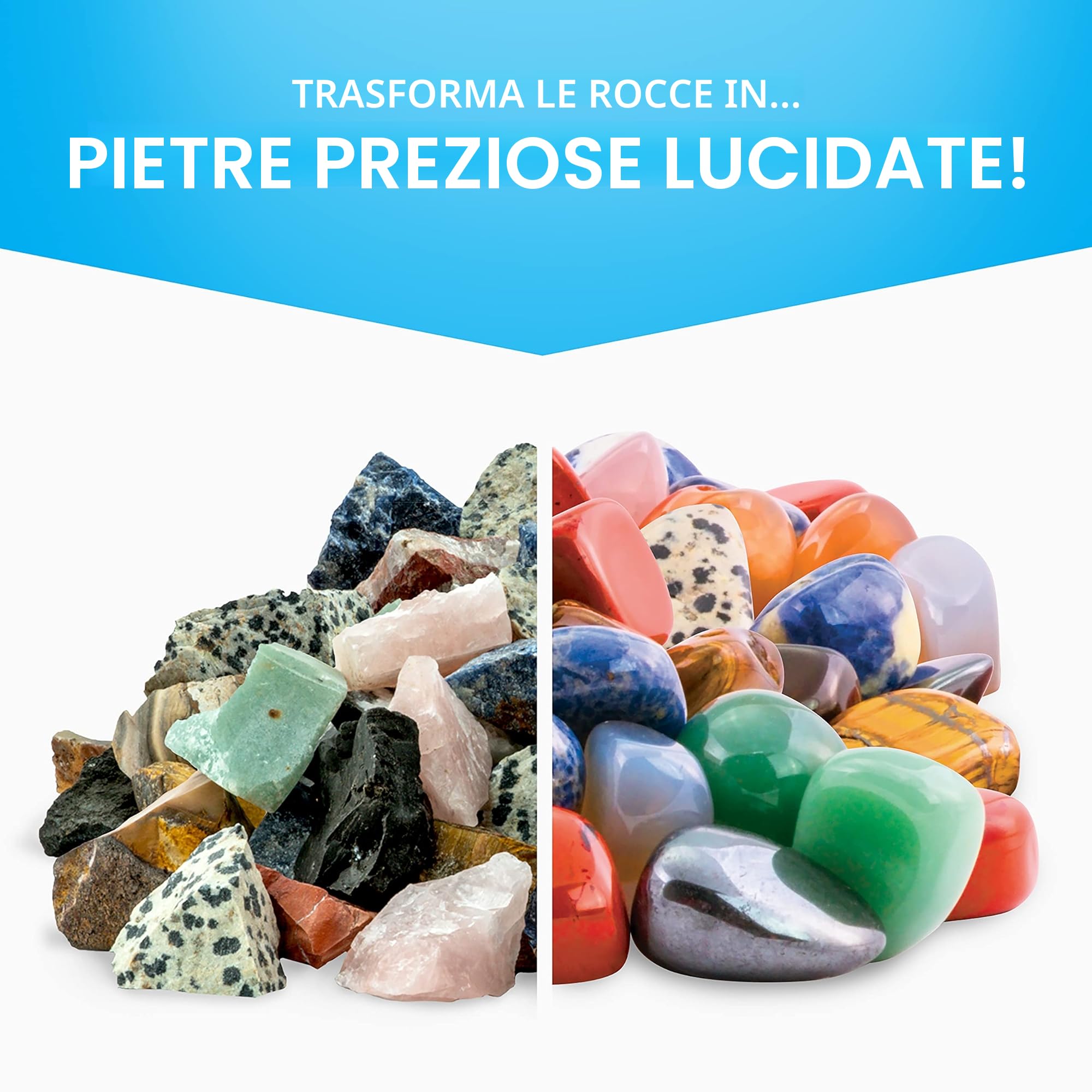 National Geographic Kit scientifici e di scoperta Rock Tumbler Refill Kit pietre preziose 453 g