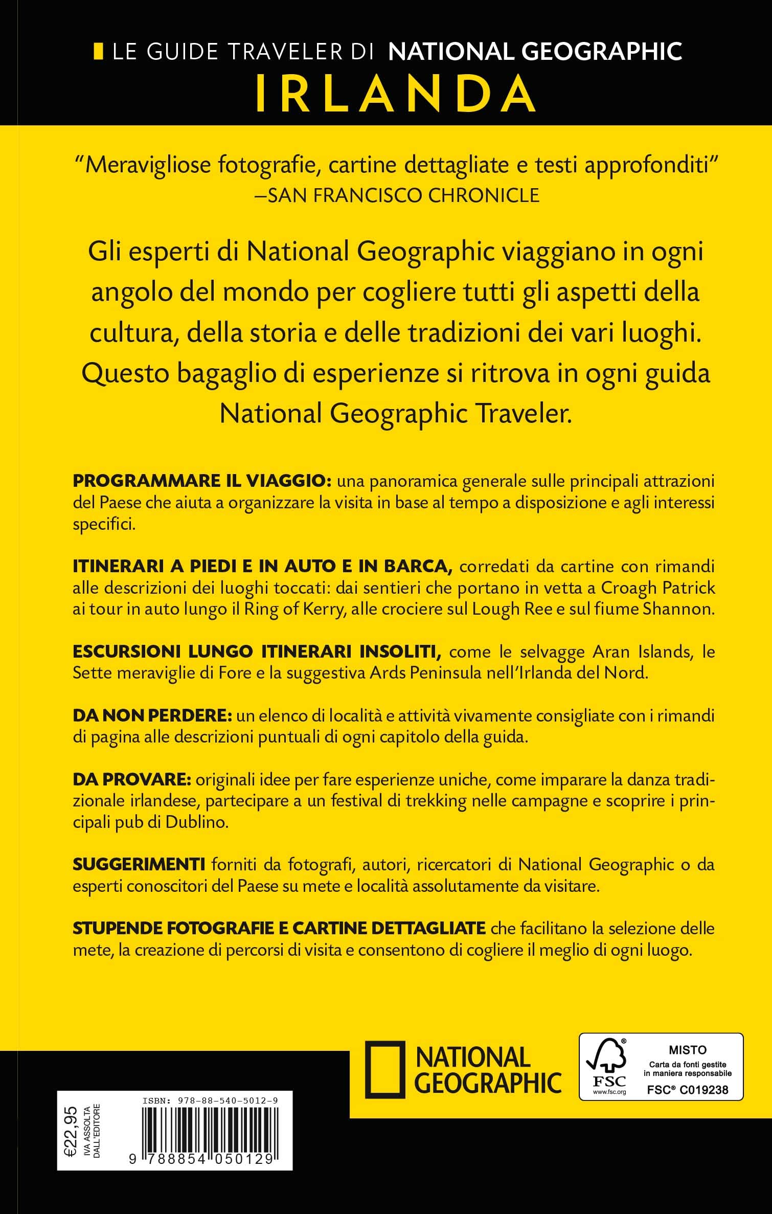National Geographic Le Guide Traveler Guida Turistica Irlanda guida con mappa
