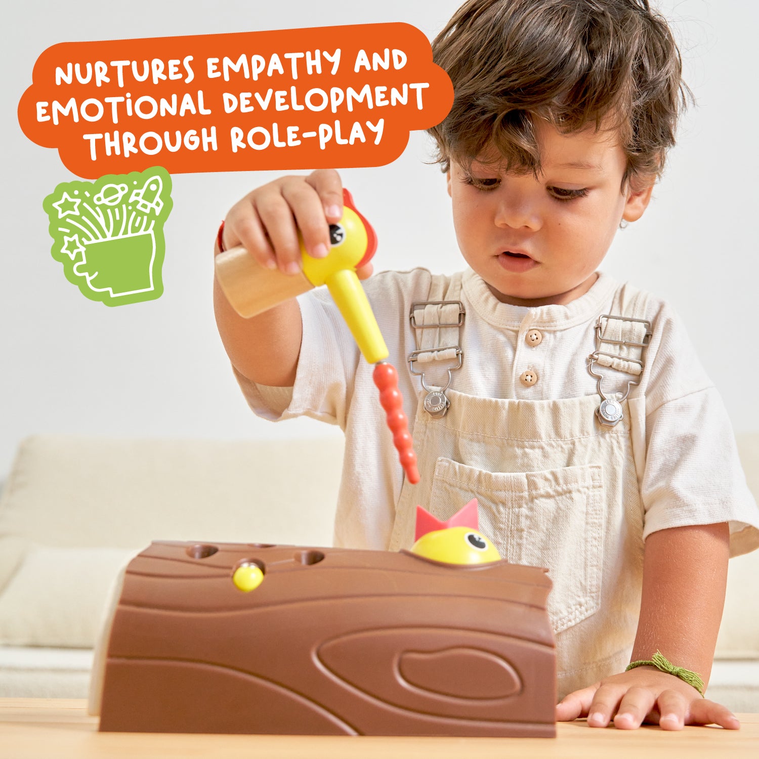 Nene Toys Baby & Toddler Toys Little Woodpecker gioco magnetico in legno