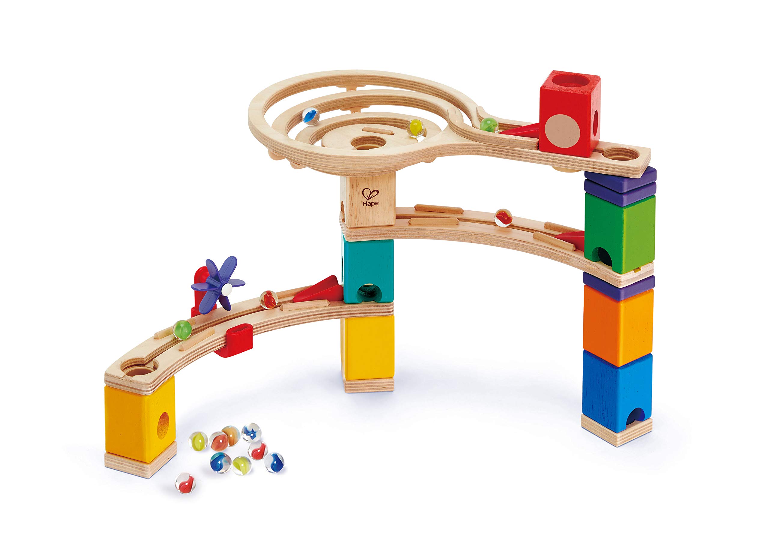 Hape Quadrilla Corsa verso il traguardo pista per biglie in legno dai 4 anni
