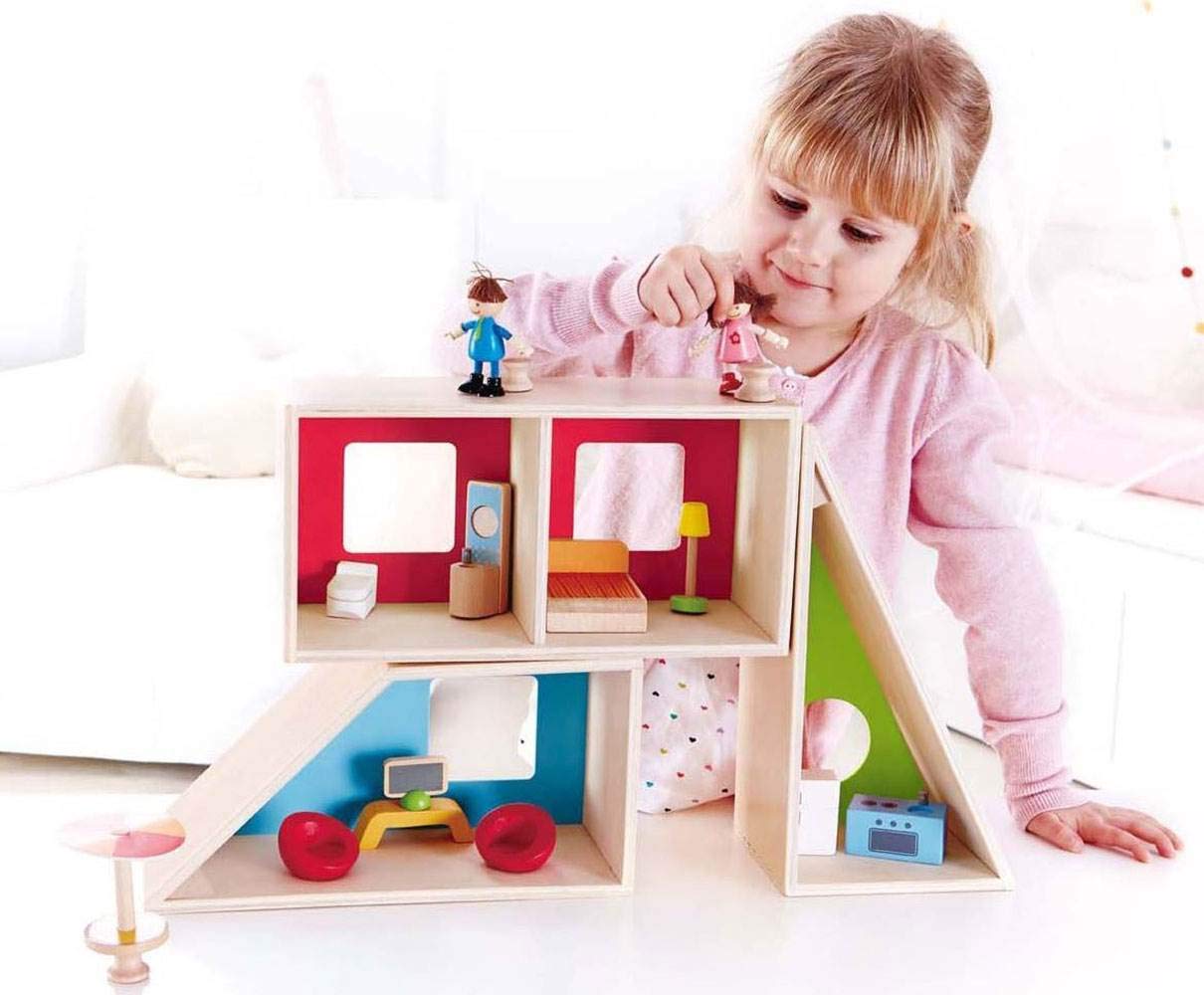 Hape Case delle bambole E3404 casa delle bambole fai da te con mobili
