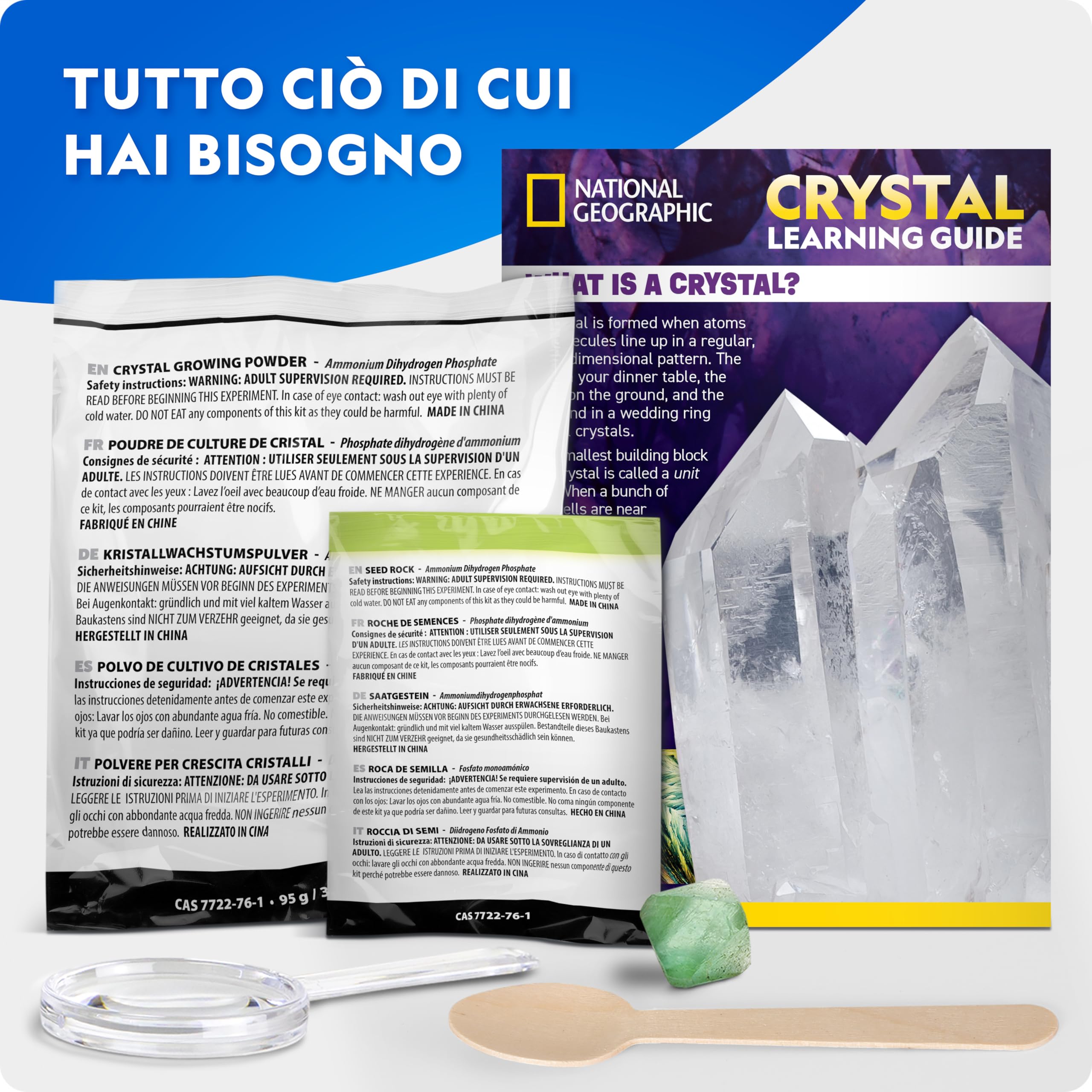 National Geographic Kit scientifici e di scoperta Kit Cristalli Giganti Luminosi