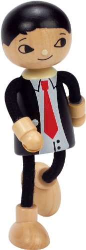 Hape Case delle bambole e accessori Bambola di legno Papà bambola arti flessibili