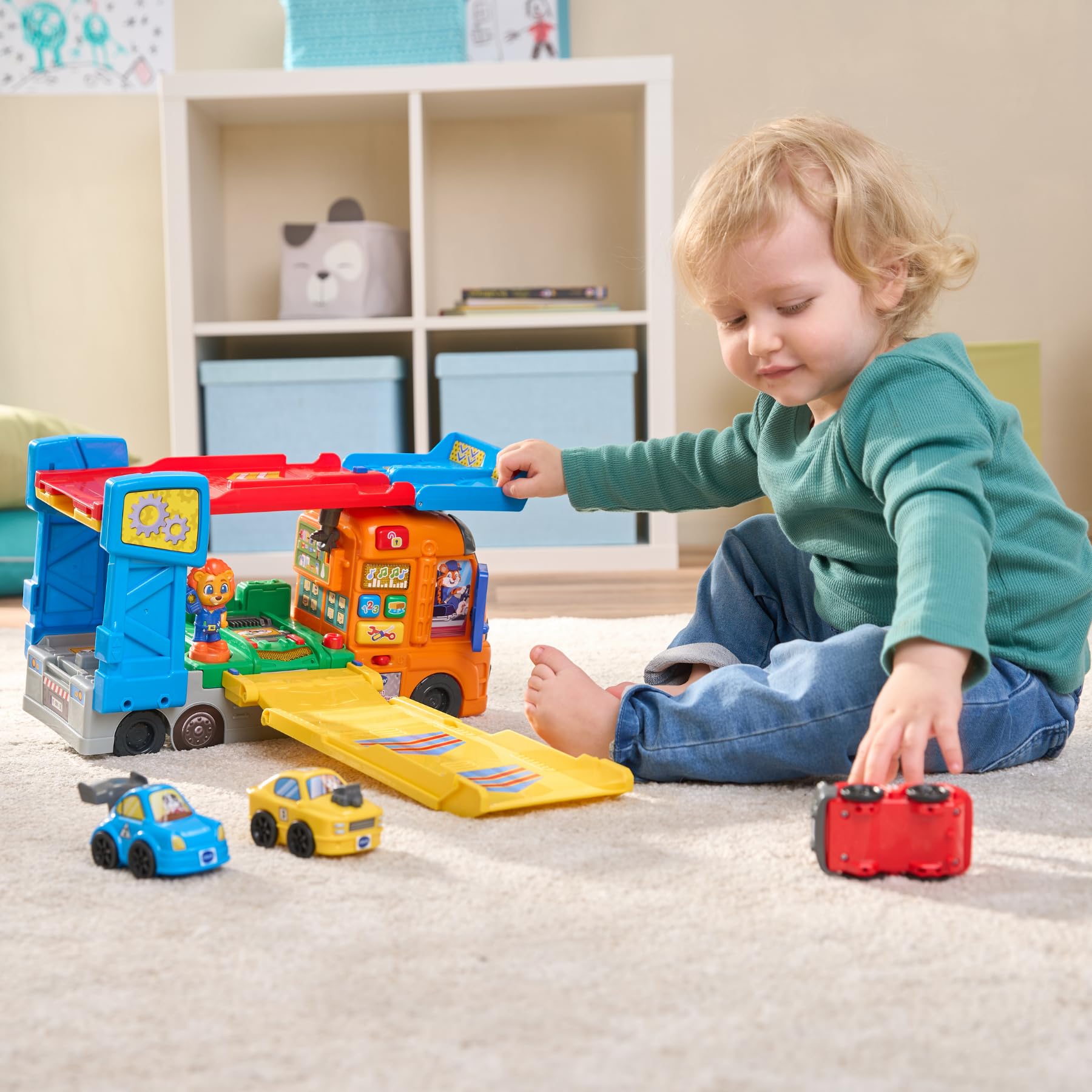 VTech Vroom Vroom Go Maxi Camion Trasportatore 3 in 1 camion con 3 auto