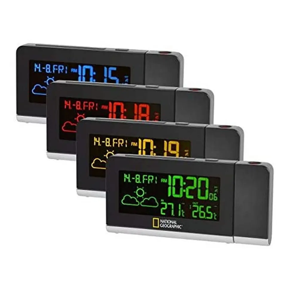 National Geographic Stazioni meteorologiche ed elettronica outdoor Multi Colour stazione meteo con proiettore