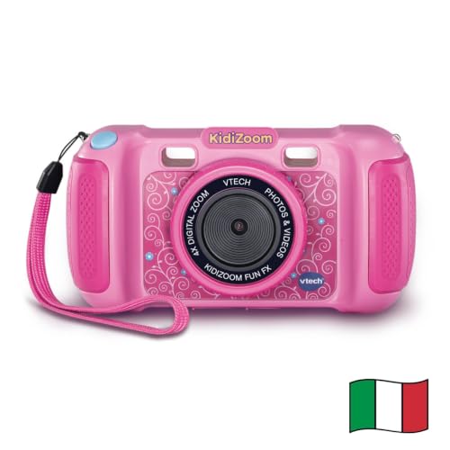 VTech Giocattoli 6 anni e + KidiZoom Fun FX fotocamera rosa antiurto