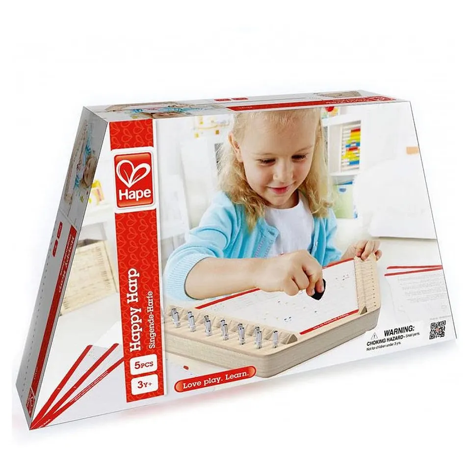 Hape Giochi musicali La Mia Prima Arpa arpa da tavolo in legno multicolore