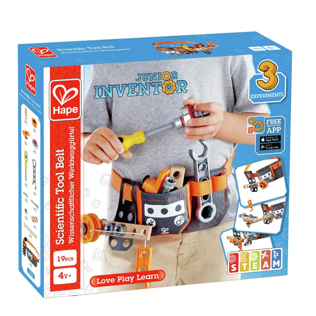 Hape Junior Inventor Cintura dello Scienziato con strumenti e custodia