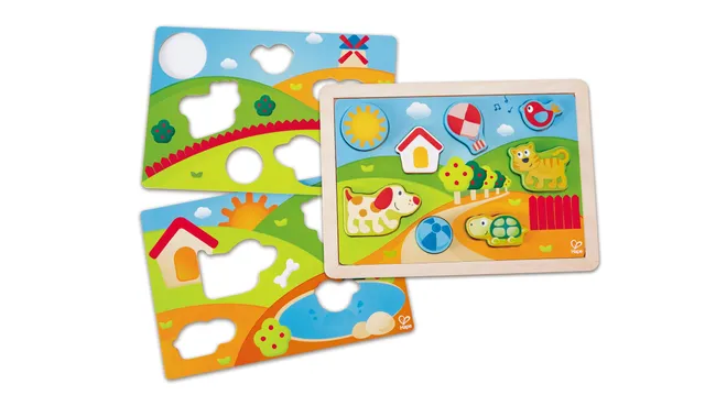 Hape Puzzle Pepe und Friends Sonnental puzzle dai 12 mesi