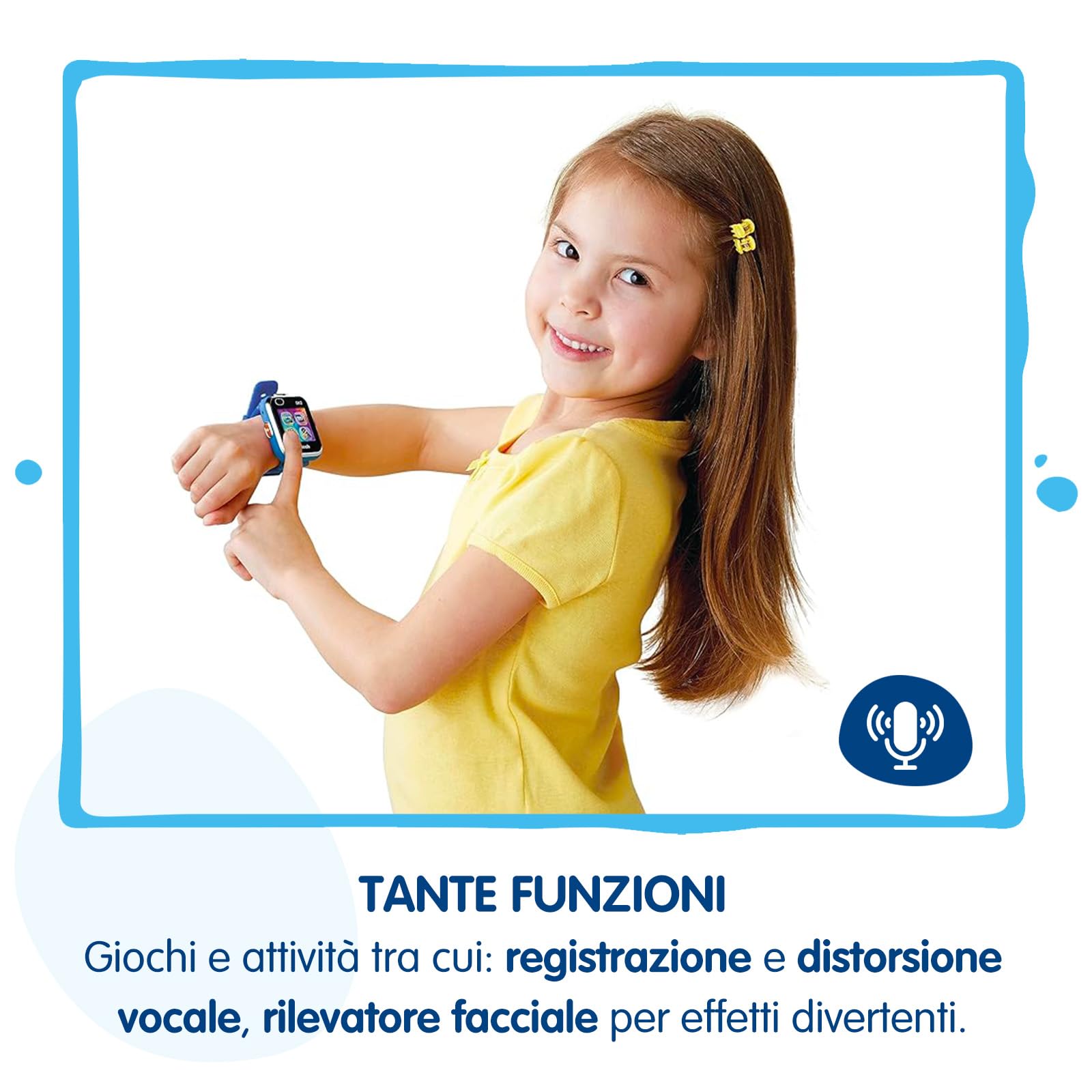 VTech Kidizoom Smartwatch DX2 smartwatch blu per bambini con doppia fotocamera