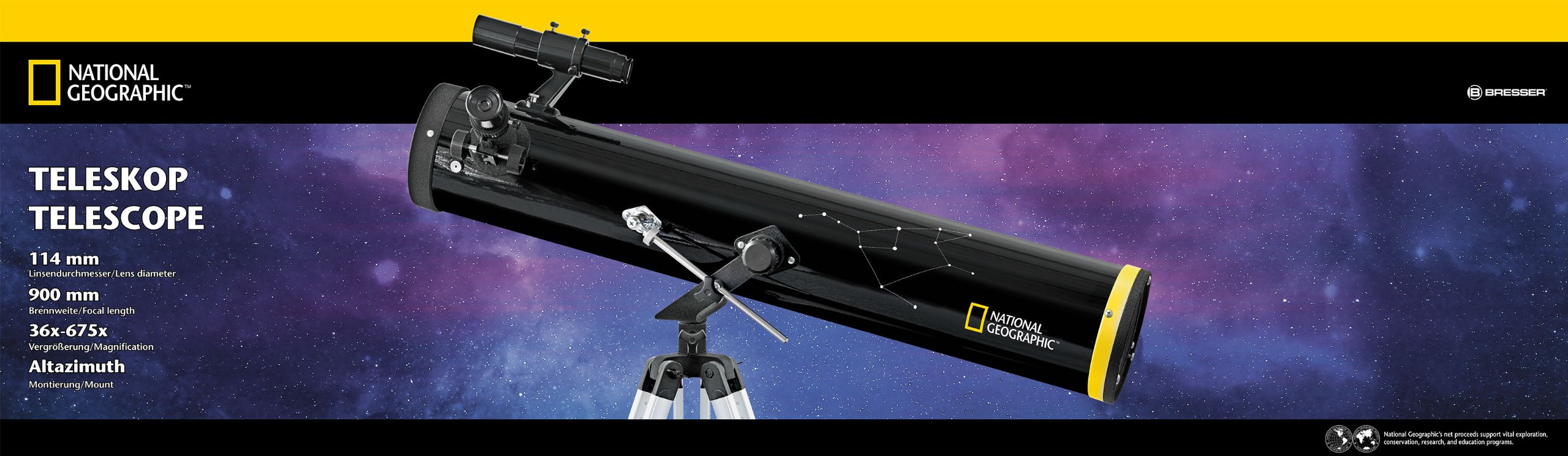 National Geographic Telescopi 9011200 telescopio riflettore 114/900
