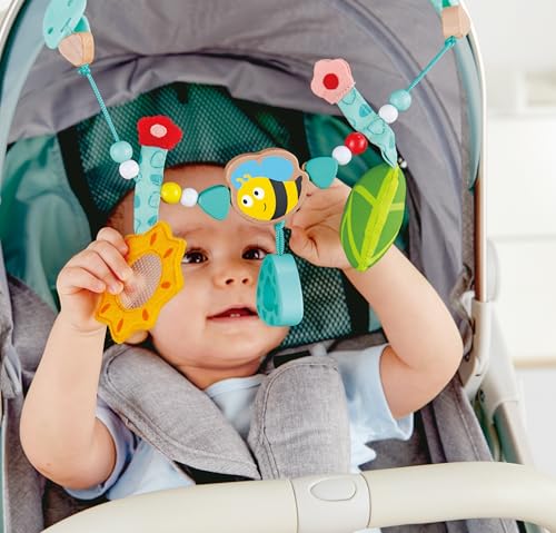 Hape Giocattoli per l'infanzia Gioco per carrozzina sonaglio ape e girasole