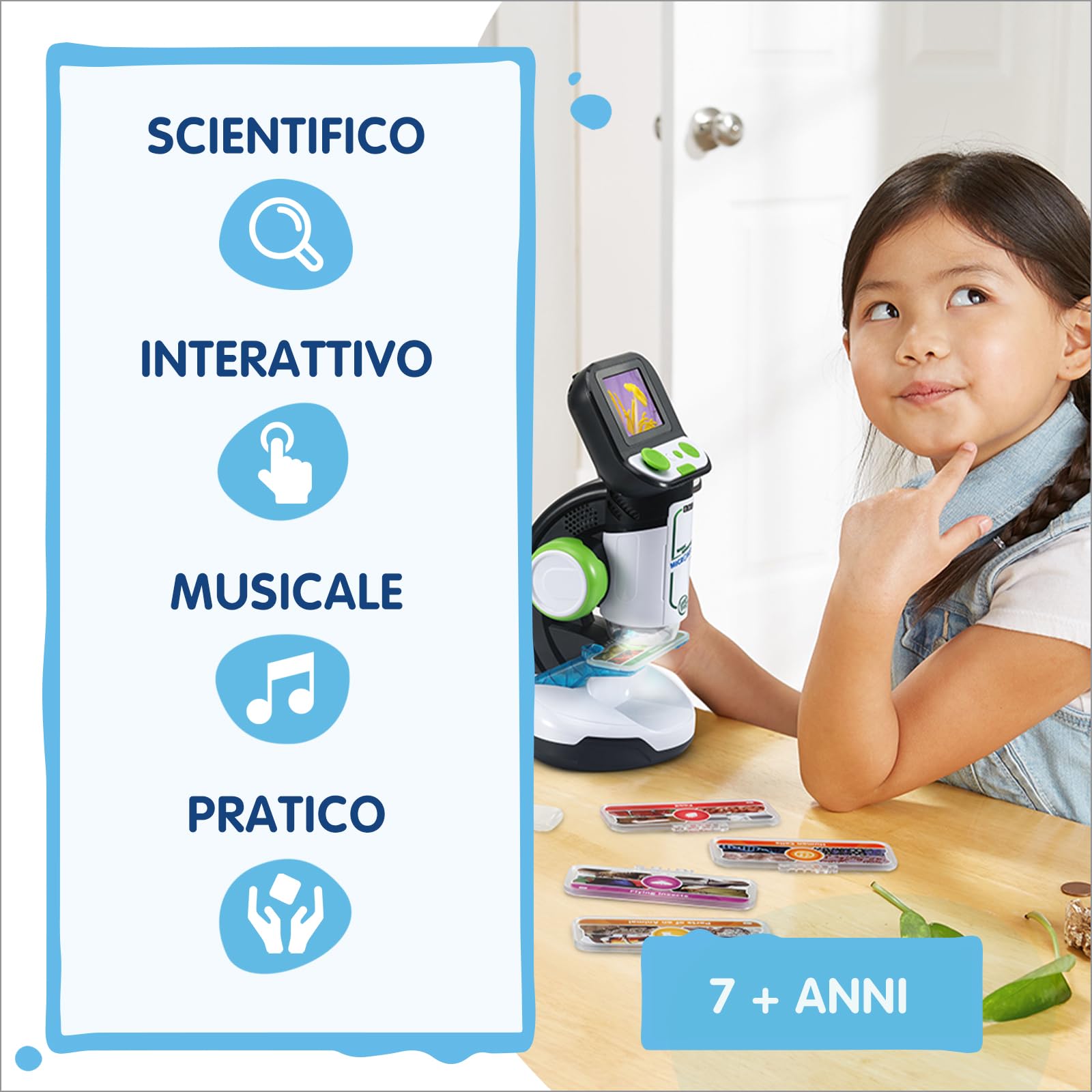 VTech Giocattoli 6 anni e + Video Microscopio Interattivo Digitale bambini 7-99 anni microscopio