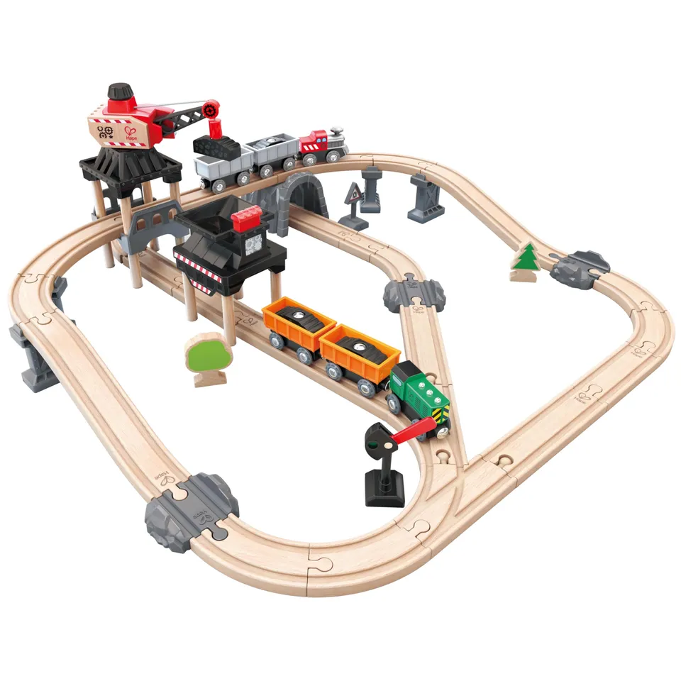 Hape Treno pista miniera con gru magnetica e trenini