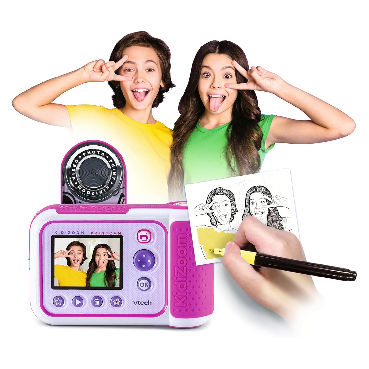 VTech Kidizoom Printcam fotocamera rosa con stampa istantanea