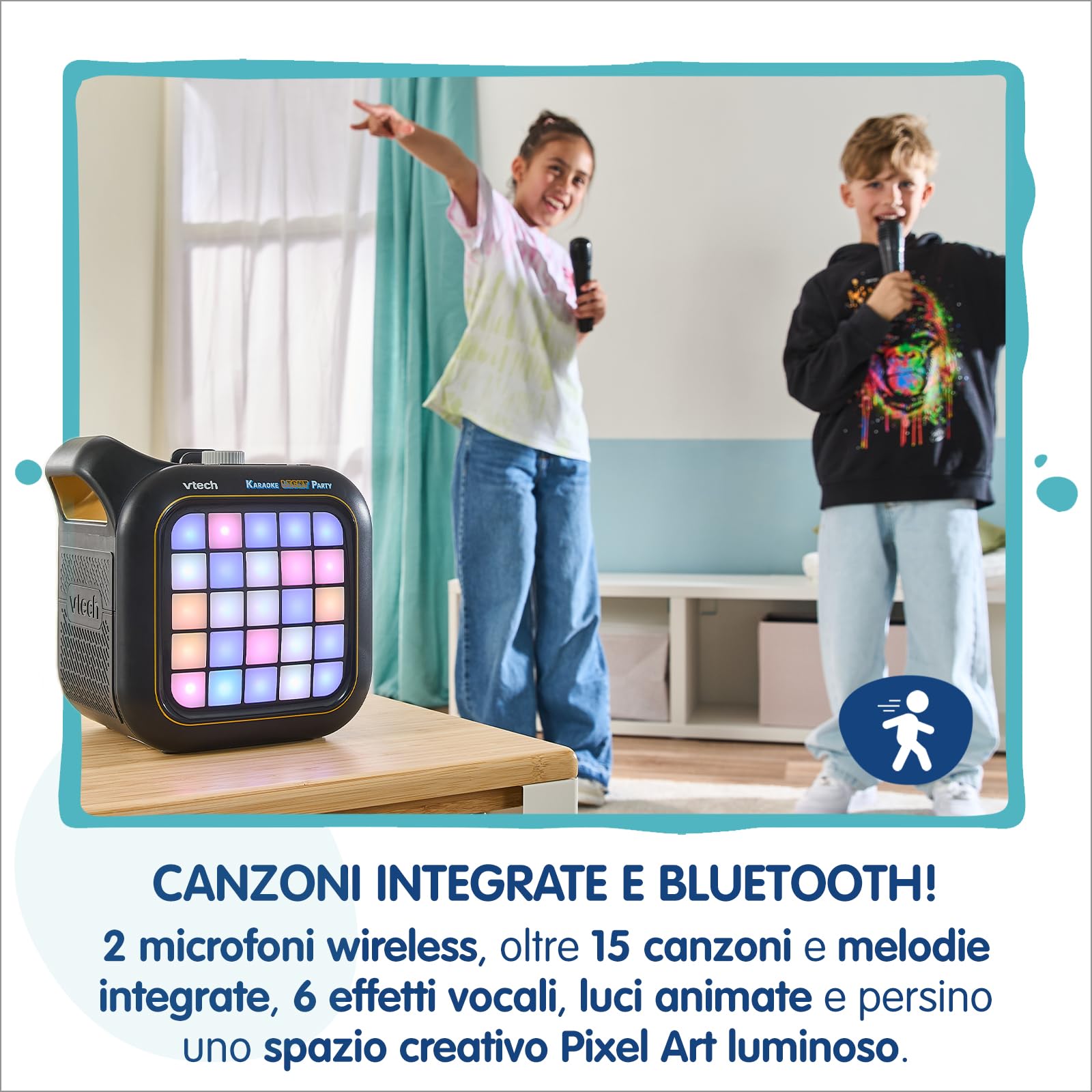 VTech Giocattoli 6 anni e + Karaoke Light Party microfono wireless