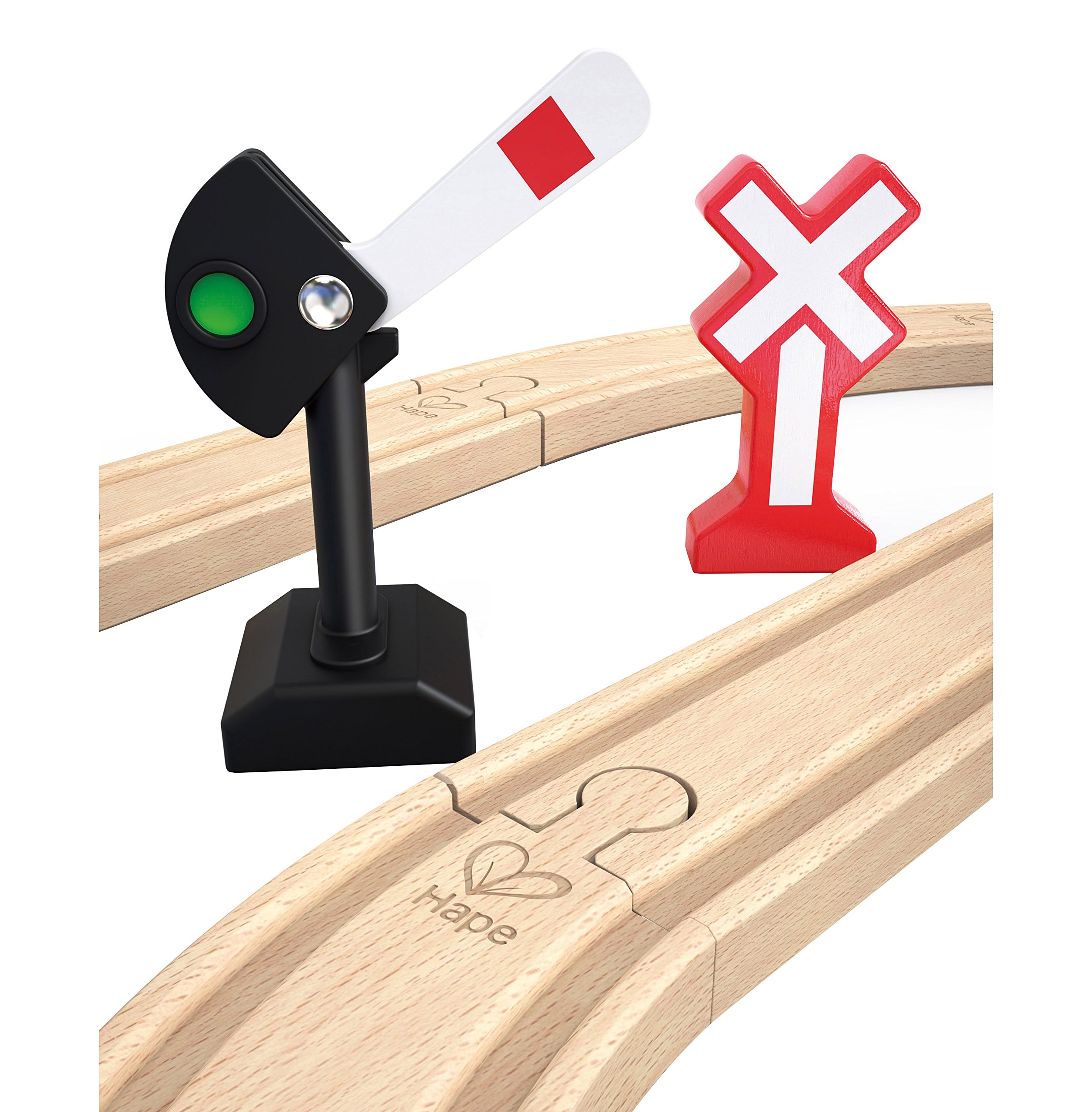 Hape Treno E3724 set di binari e segnali meccanici