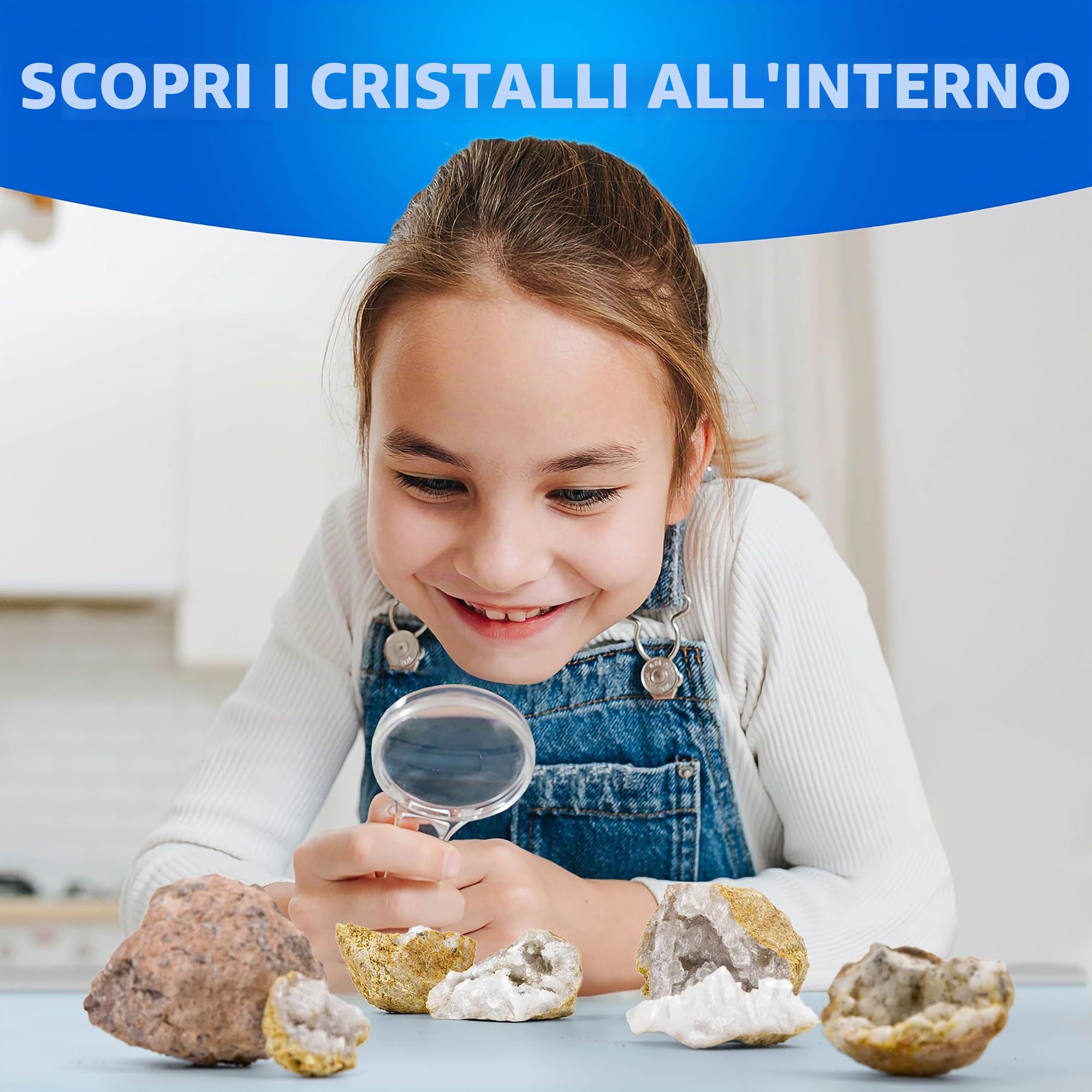 National Geographic Break Open kit scientifico con 4 geodi e occhiali