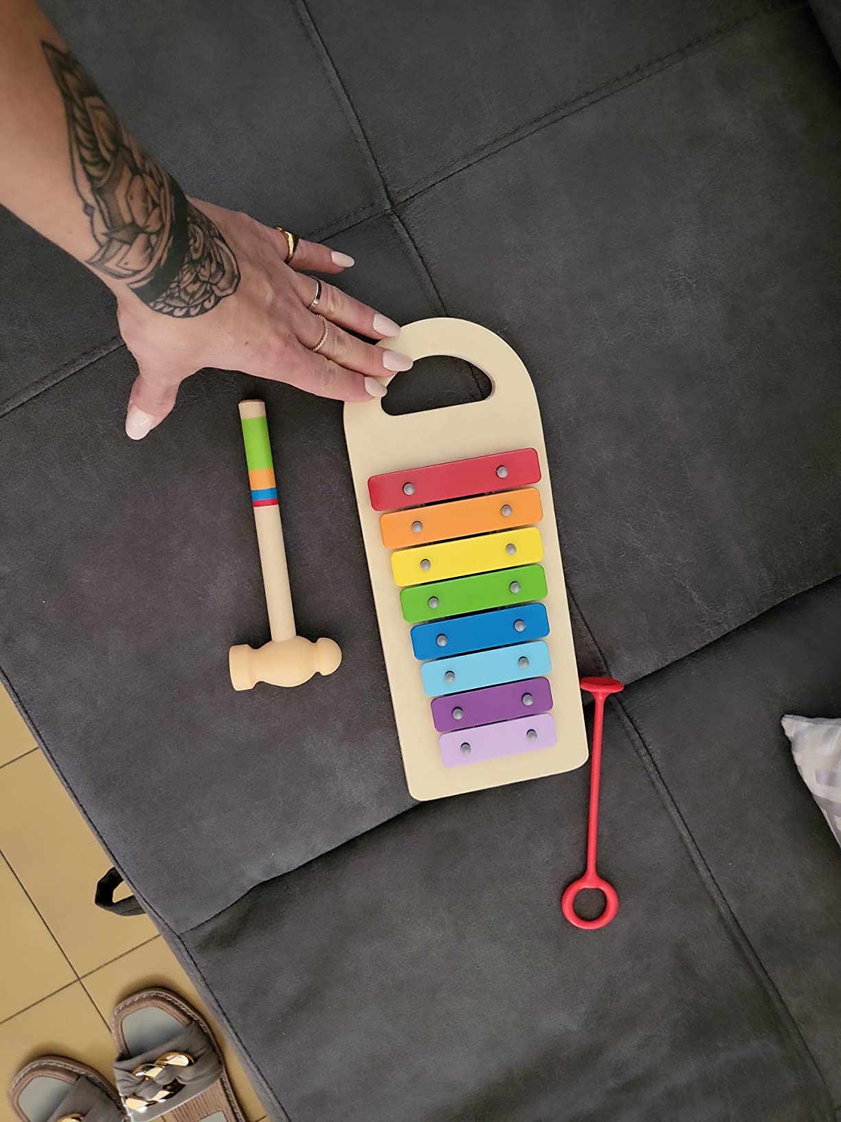 Hape Giochi musicali Banco delle Palline con Xilofono giocattolo in legno