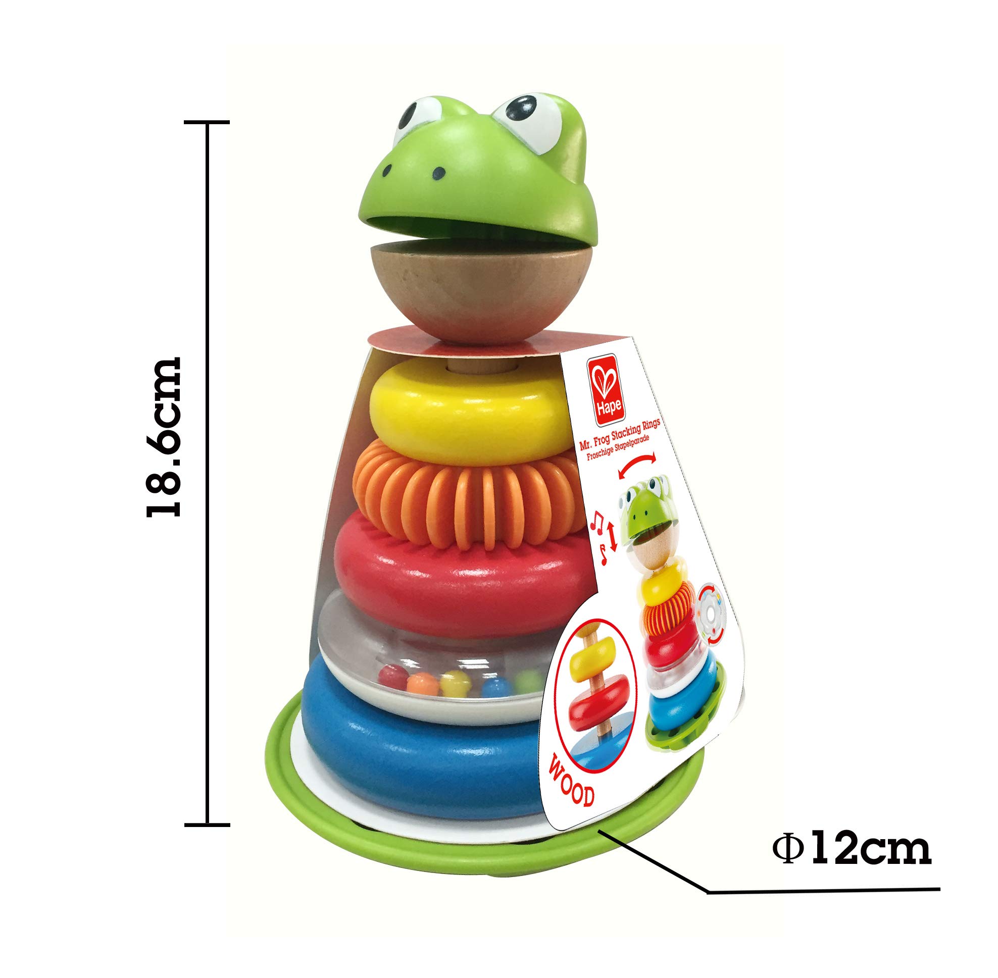Hape Giocattoli per le abilità motorie Mr. Ranocchio impilabile sonoro