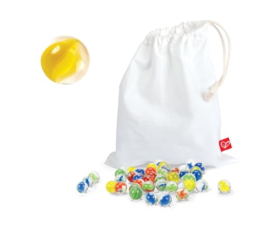 Hape Quadrilla Biglie da Gara biglie di vetro multicolore 50 pezzi