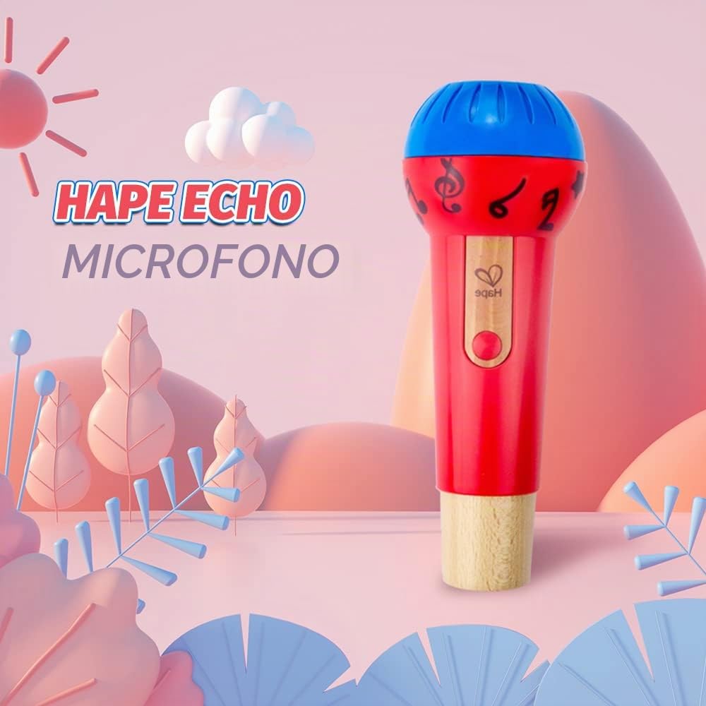 Hape Giochi musicali Potente Microfono Eco senza batterie