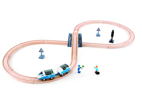 Hape Treno Set treno passeggeri con pista a 8 in legno