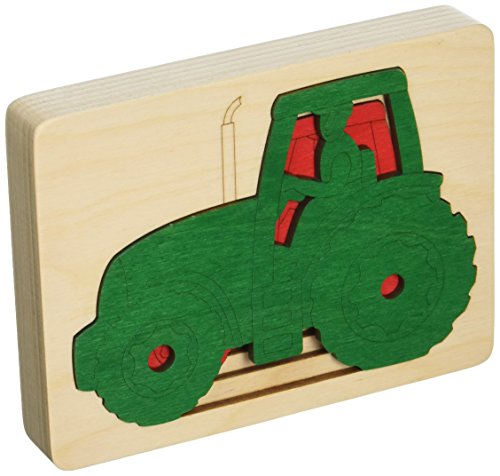 Hape Puzzle E6513 I 5 Trattori puzzle a sovrapposizione in legno