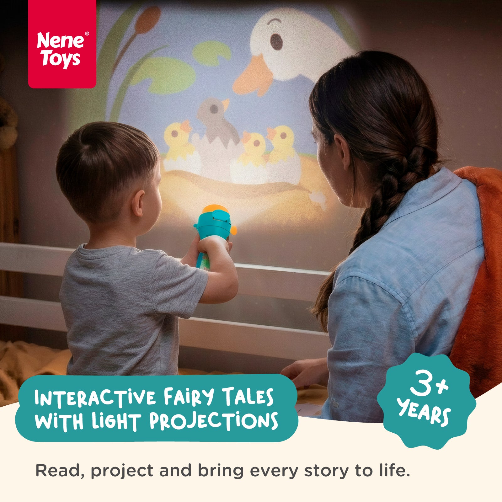 Nene Toys Books & Activity Cards Book of Fairy Tales libro fiabe con proiettore
