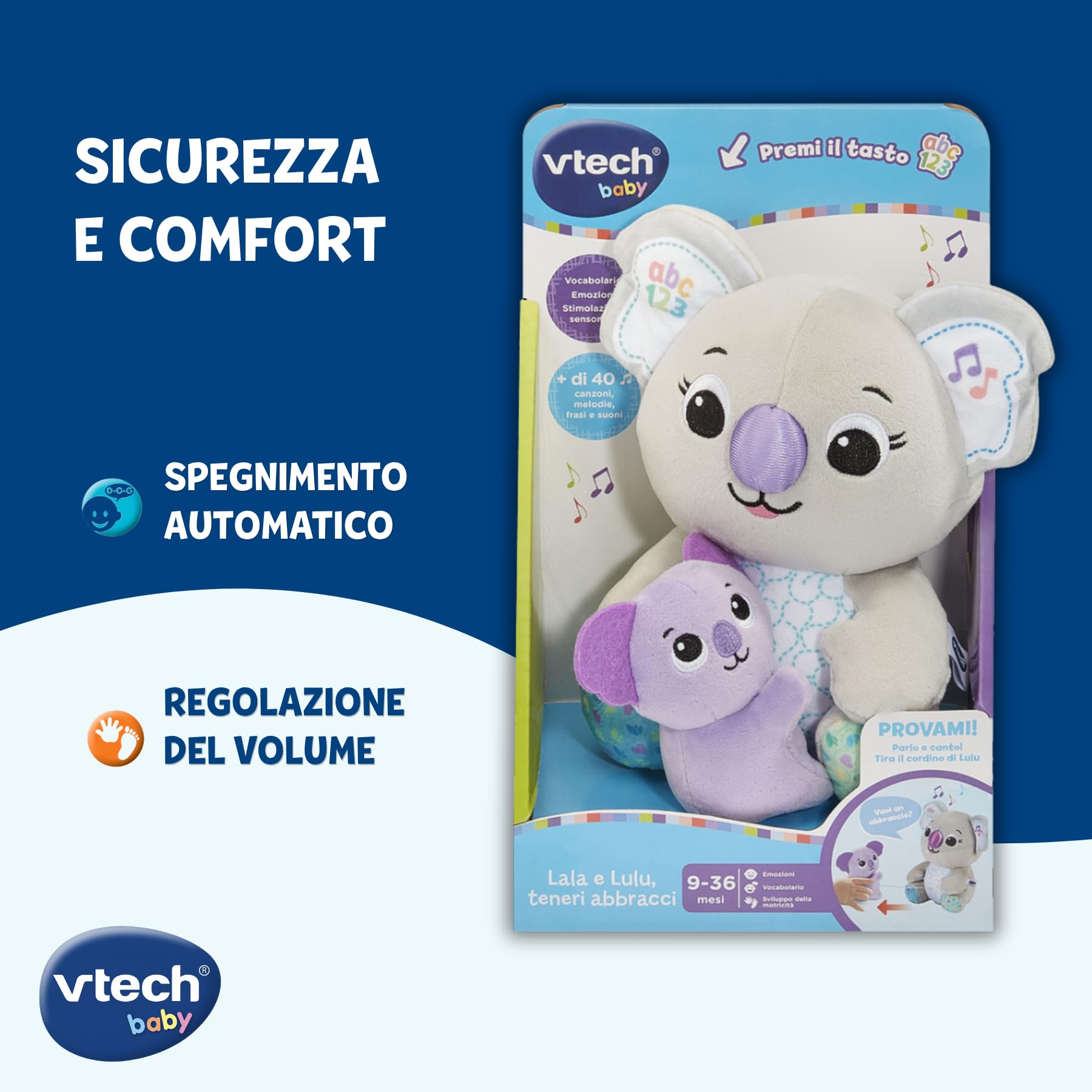 VTech Giocattoli 1-3 anni Lala e Lulu Teneri Abbracci peluche koala 9-36 mesi