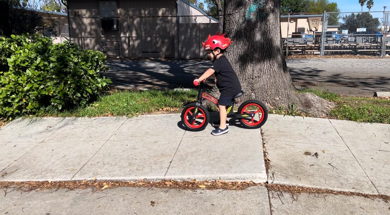 HAPE Primi passi e bici Balance Bike bici senza pedali rossa regolabile