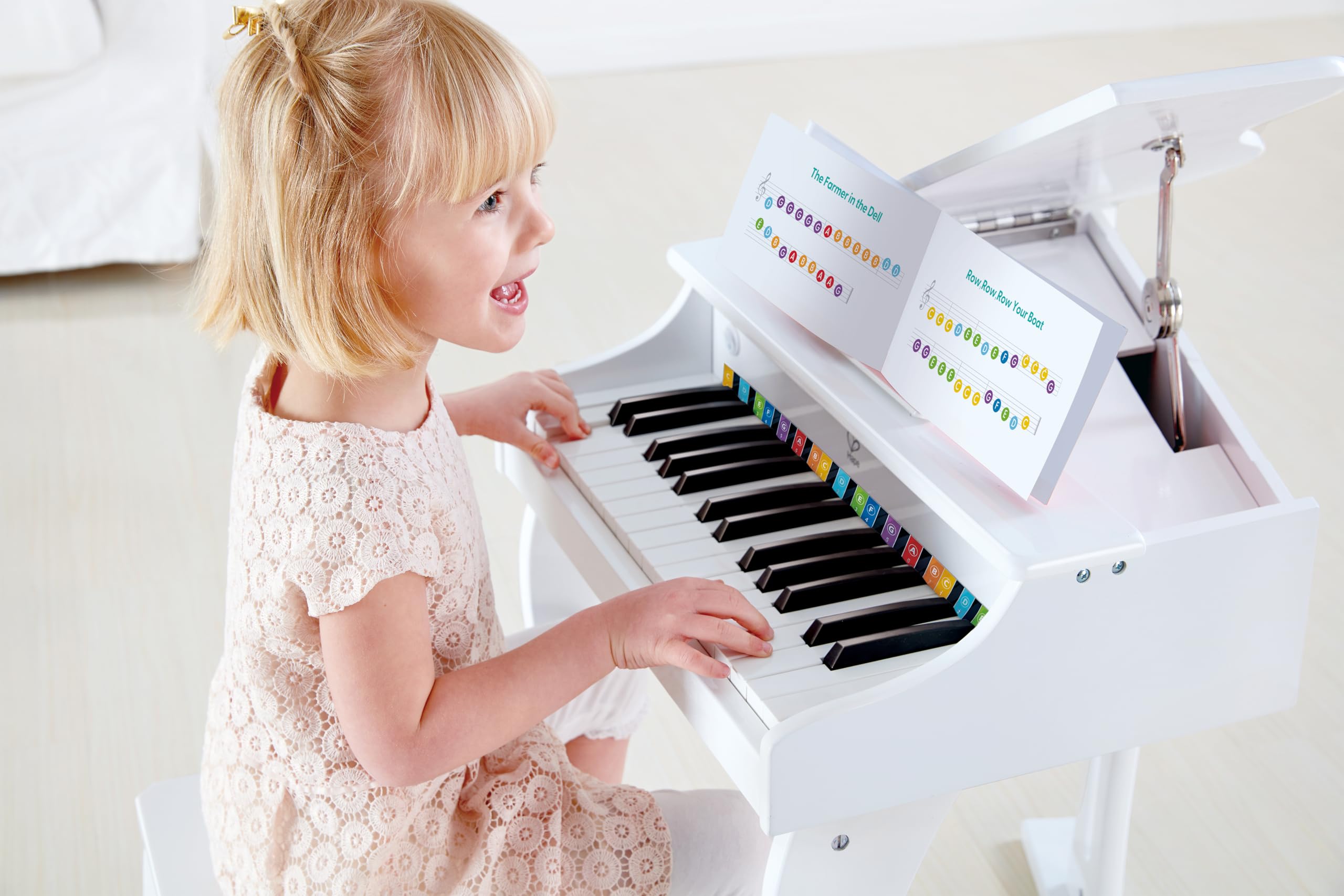 Hape Giochi musicali Pianoforte Elettronico Bianco Deluxe 30 tasti