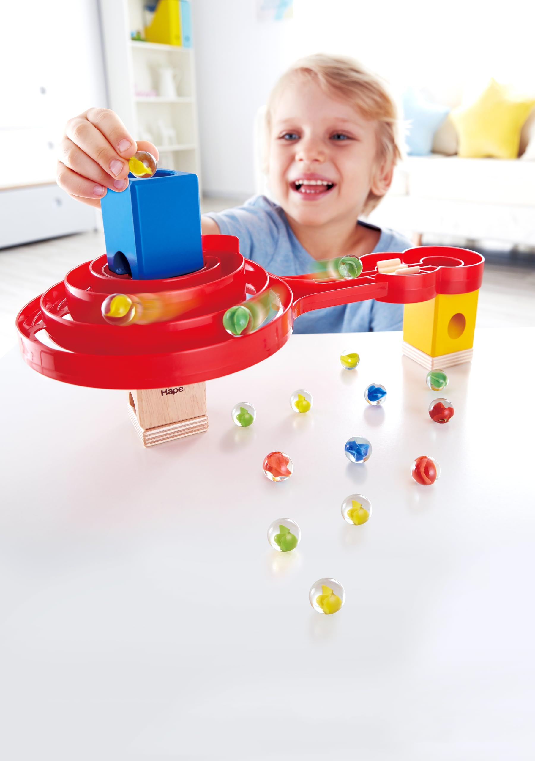 Hape Quadrilla Biglie da Gara biglie di vetro multicolore 50 pezzi