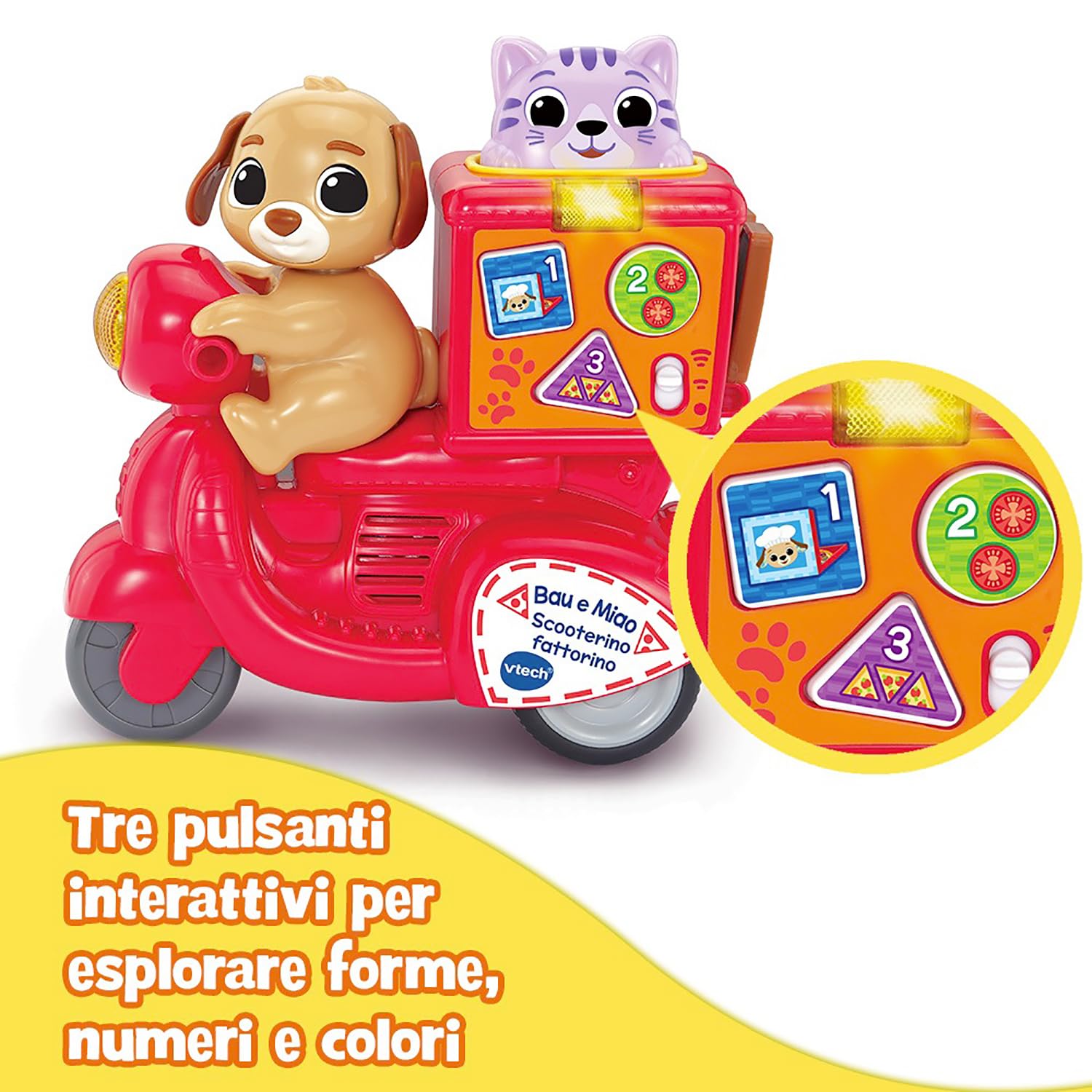 VTech Giocattoli 1-3 anni Bau e Miao Scooterino Fattorino scooter 12-36 mesi