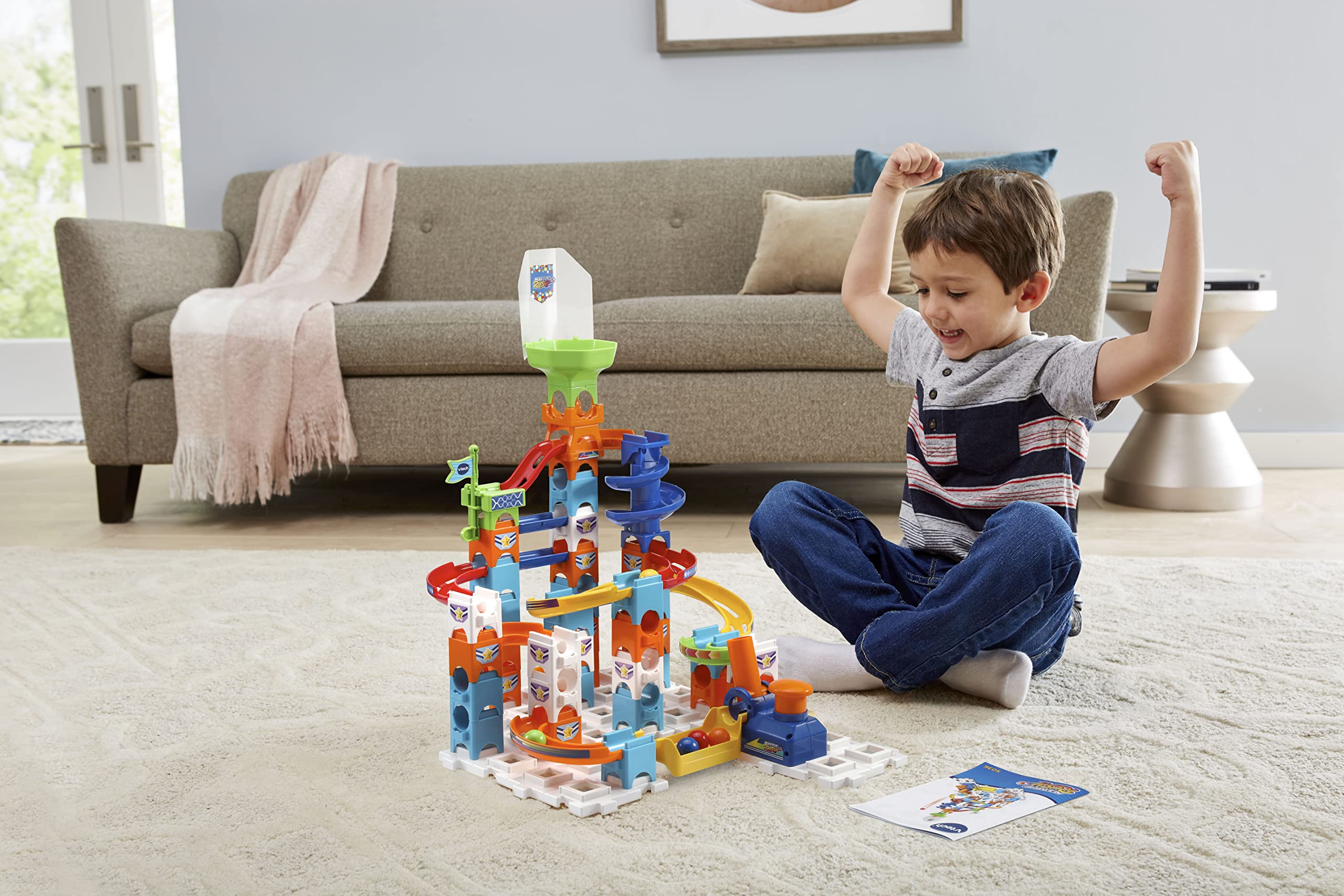 VTech Giocattoli 3-6 anni Marble Rush Adventure Set pista per biglie 62 pezzi