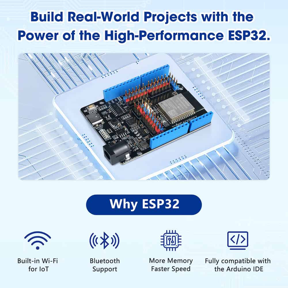 ACEBOTT Maker Series QE200 starter kit ESP32 Arduino con sensori