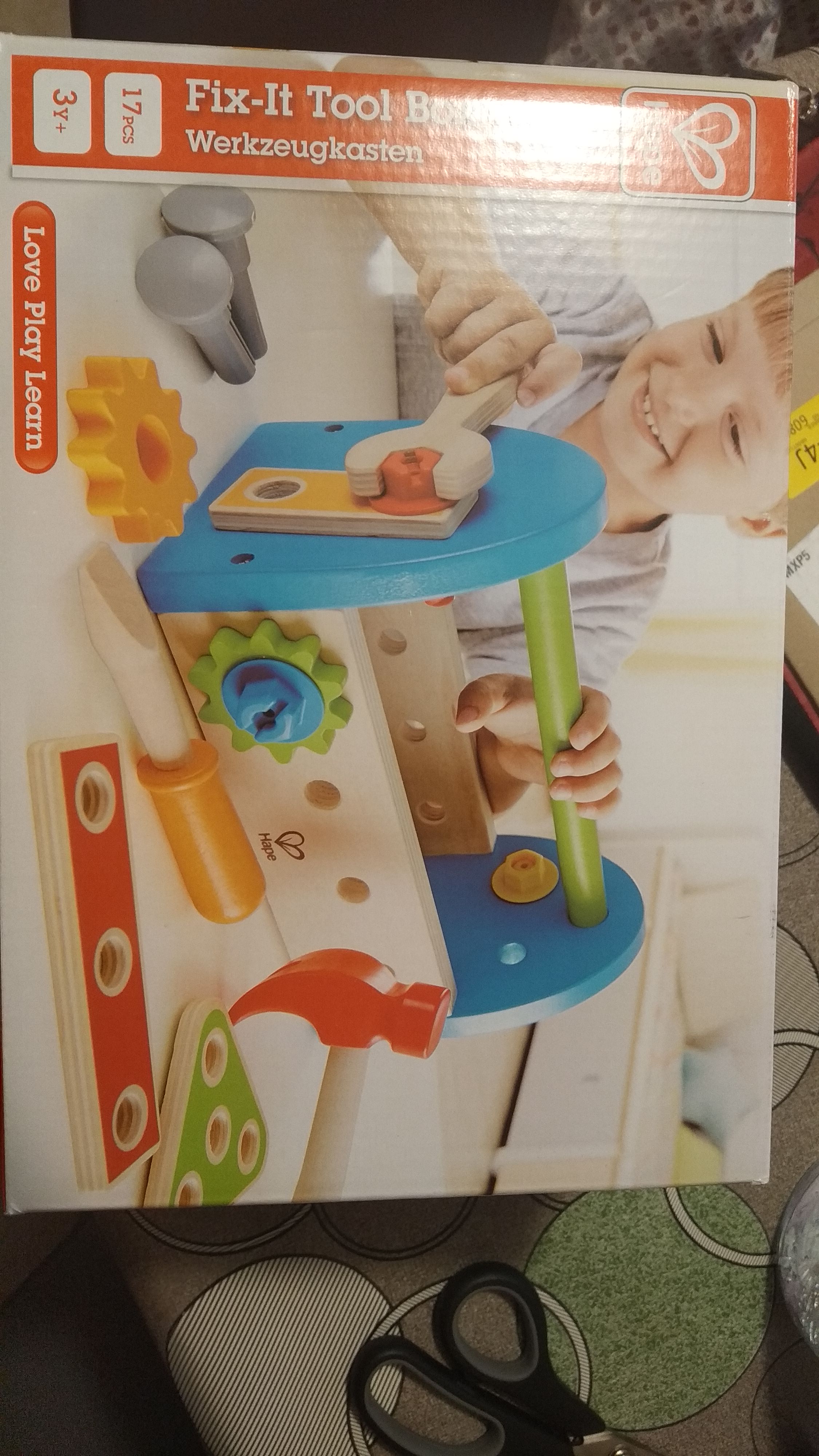 Hape Giochi di ruolo Cassetta degli Attrezzi cassetta attrezzi in legno dai 3 anni