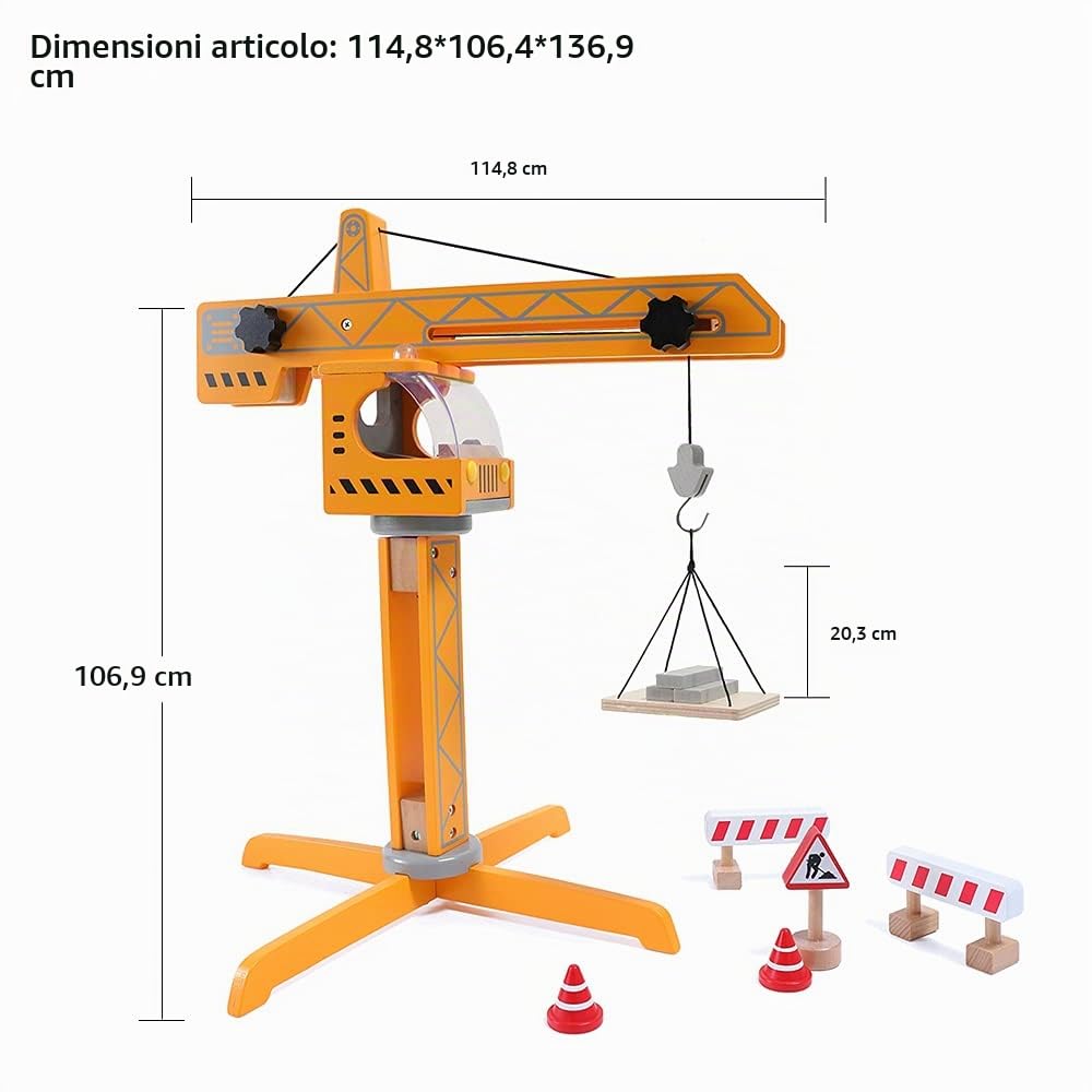 Hape Montare e costruire Set Gru – Costruisci il Tuo Cantiere
