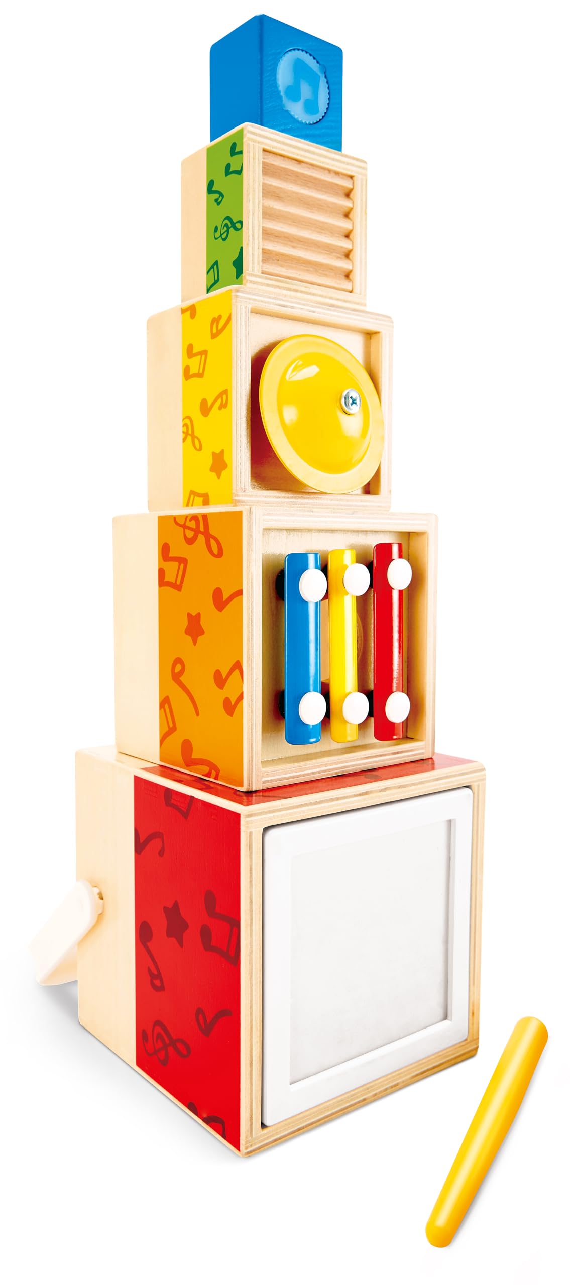 Hape Giochi musicali Set musicale da impilare gioco musicale 5 blocchi legno