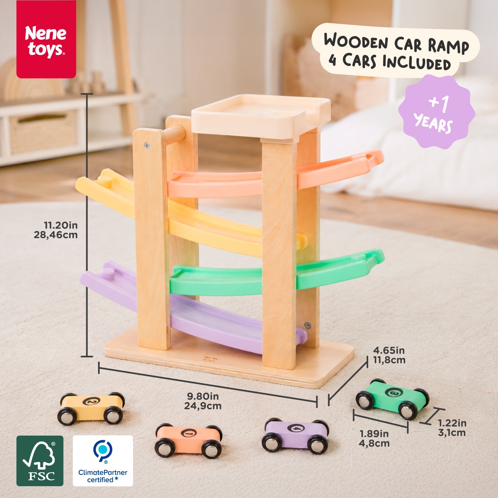 Nene Toys Vehicles & Adventure Car Ramp Racer - Sorbet pista macchinine 4 livelli