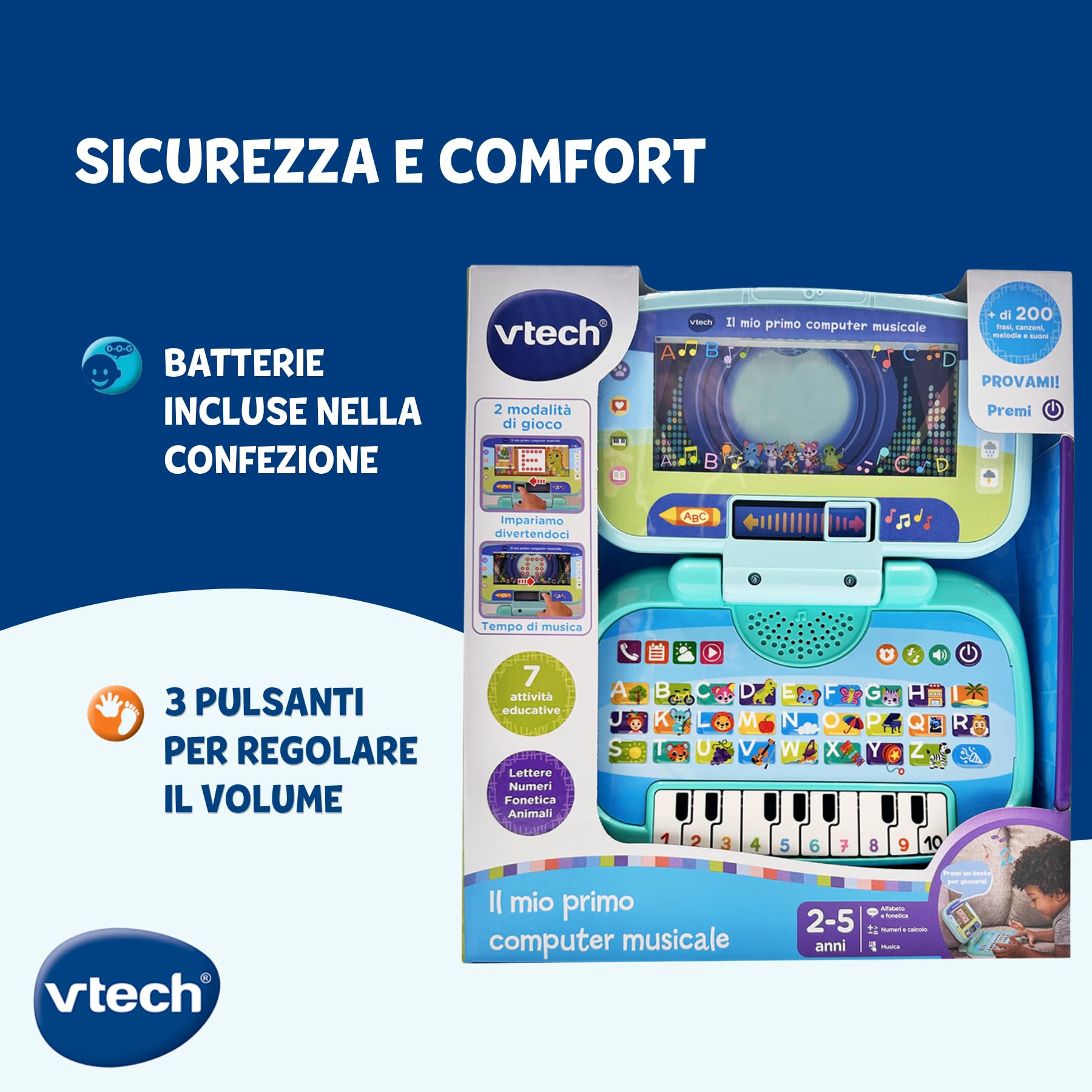 VTech Giocattoli 3-6 anni Il mio primo computer musicale per bambini