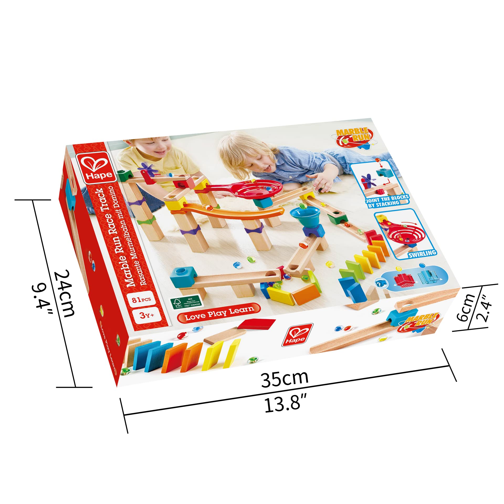 Hape Quadrilla Base pista per biglie 50 pezzi in legno