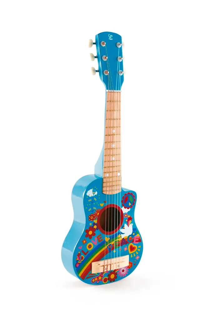 Hape Giochi musicali Chitarra Figli dei Fiori blu guitalele